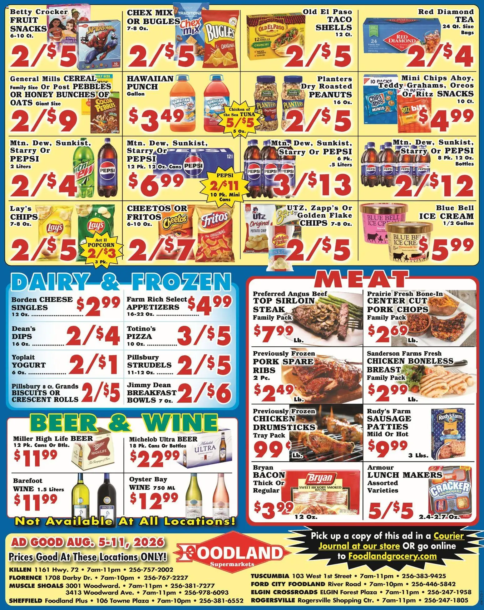 Foodland Weekly Ad - Supermarkets - valid from 08/05/2026 | Page: 2 | Products: Honey, Yogurt, Peanuts, Snacks