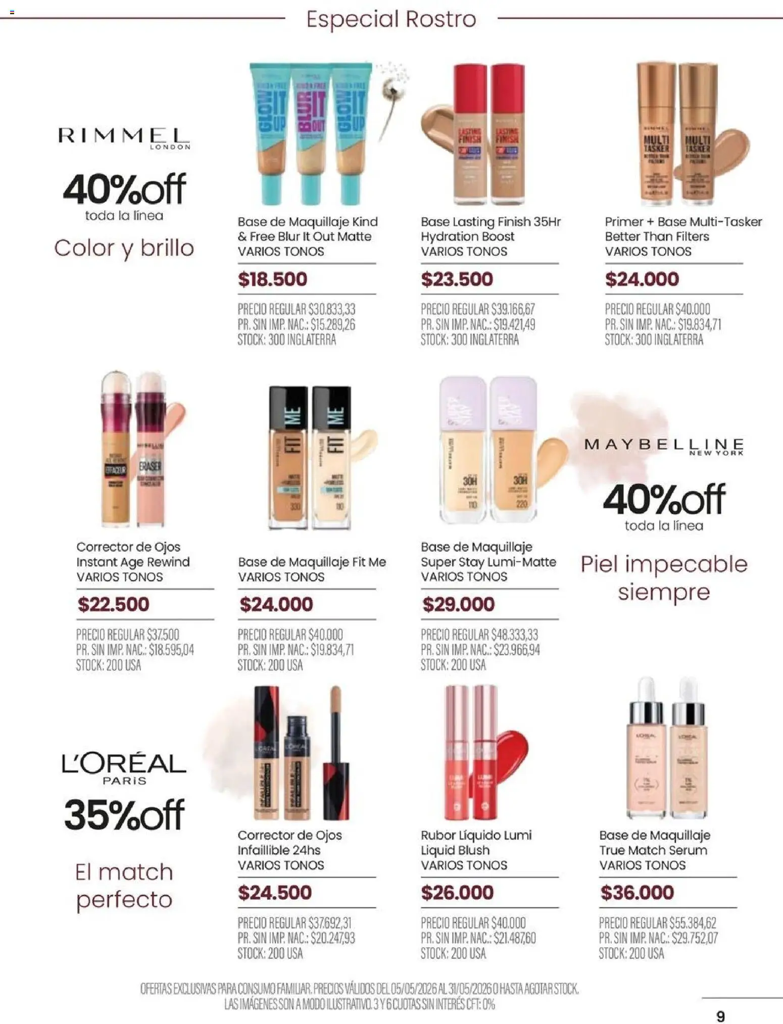 Pigmento catálogo │ válido desde el 05.05.2026 | Página: 9 | Productos: Base de maquillaje, Rubor, Serum, Brillo