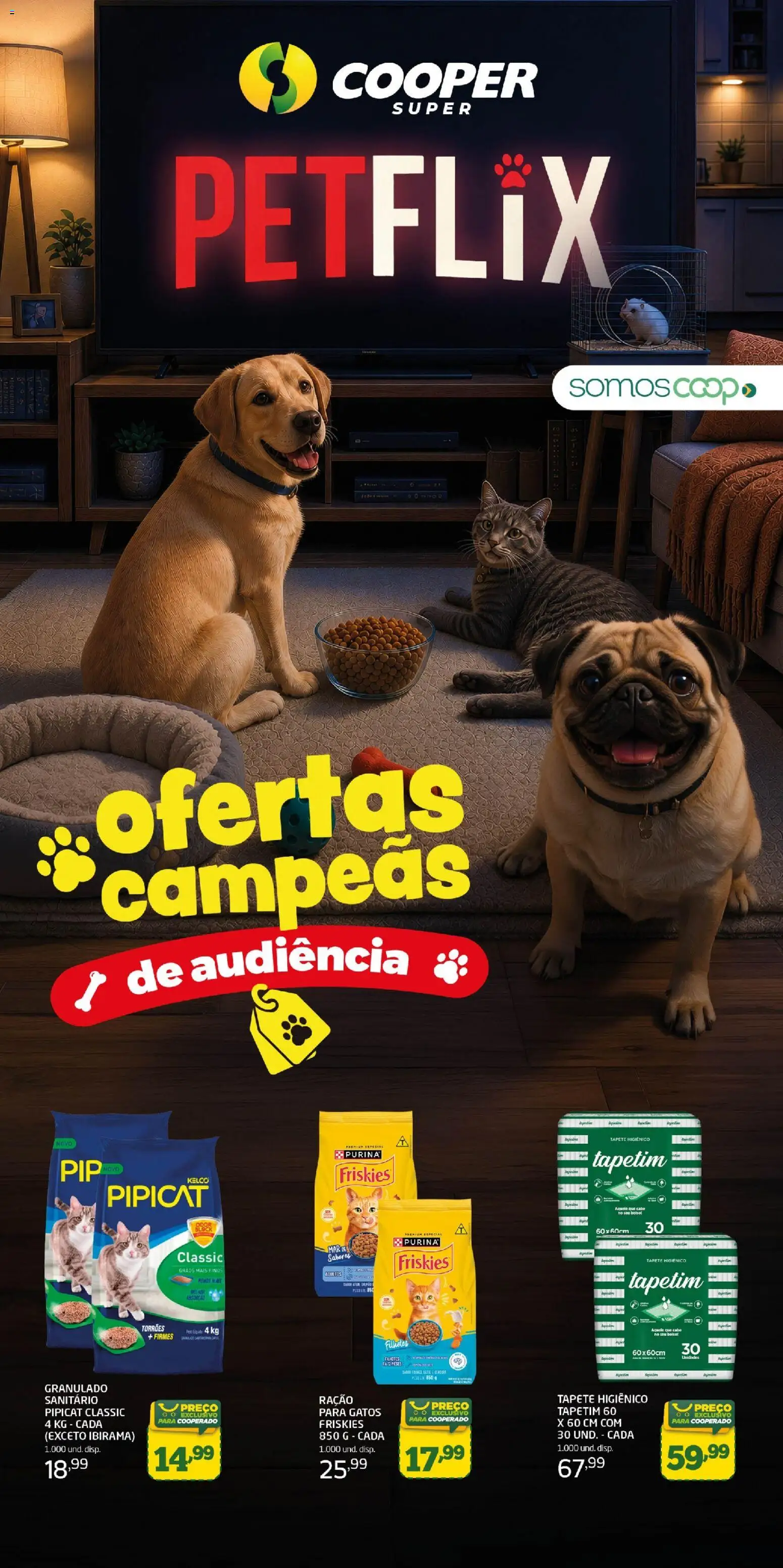 Cooper Folheto - válido de 26/08/2026 | Página: 1 | Produtos: Tapete, Tapete higiênico, Granulado, Ração