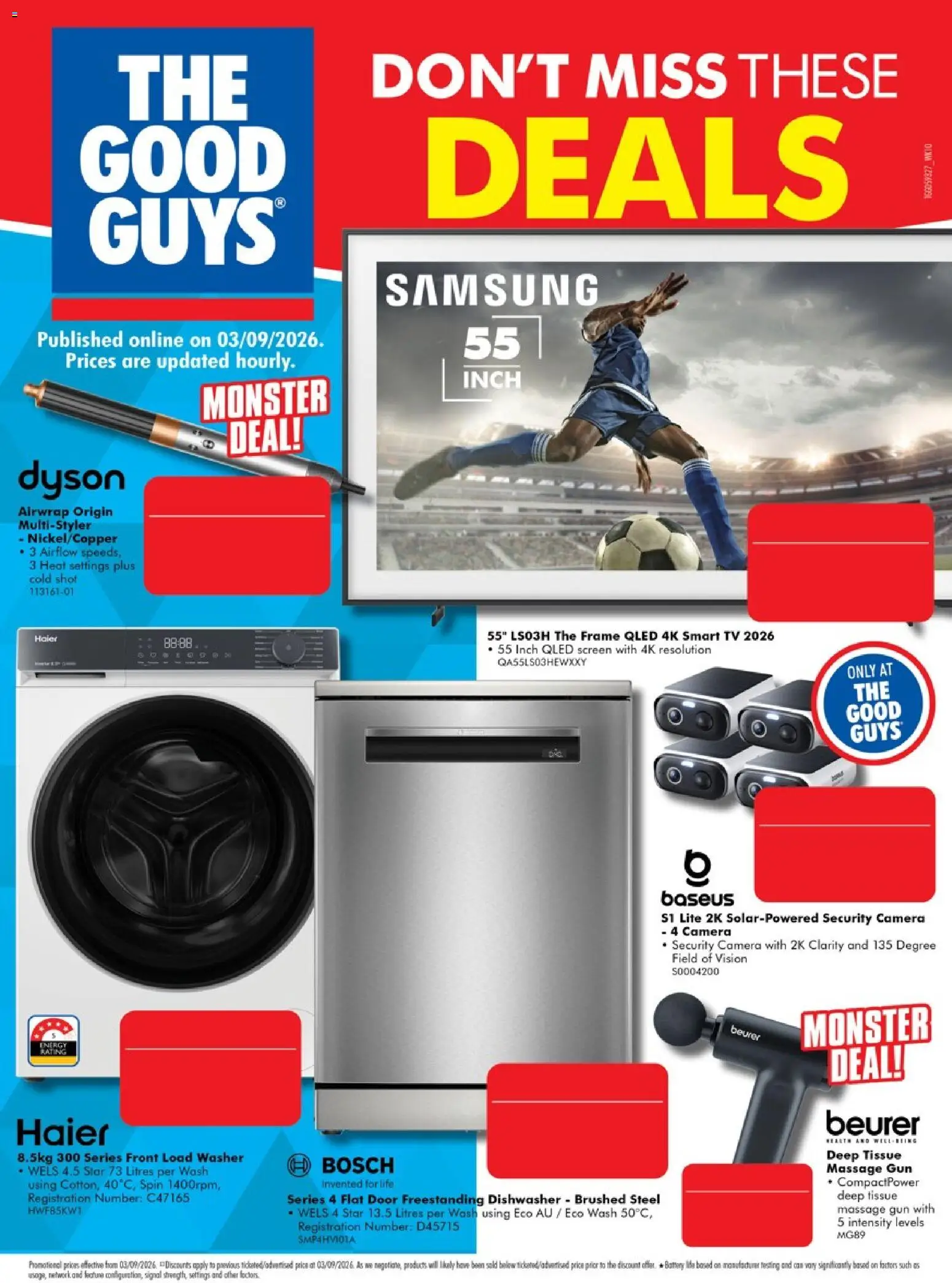 The Good Guys catalogue - valid from 03/09/2026 | Page: 13 | Products: Dishwasher, Washer, Smart tv, Screen