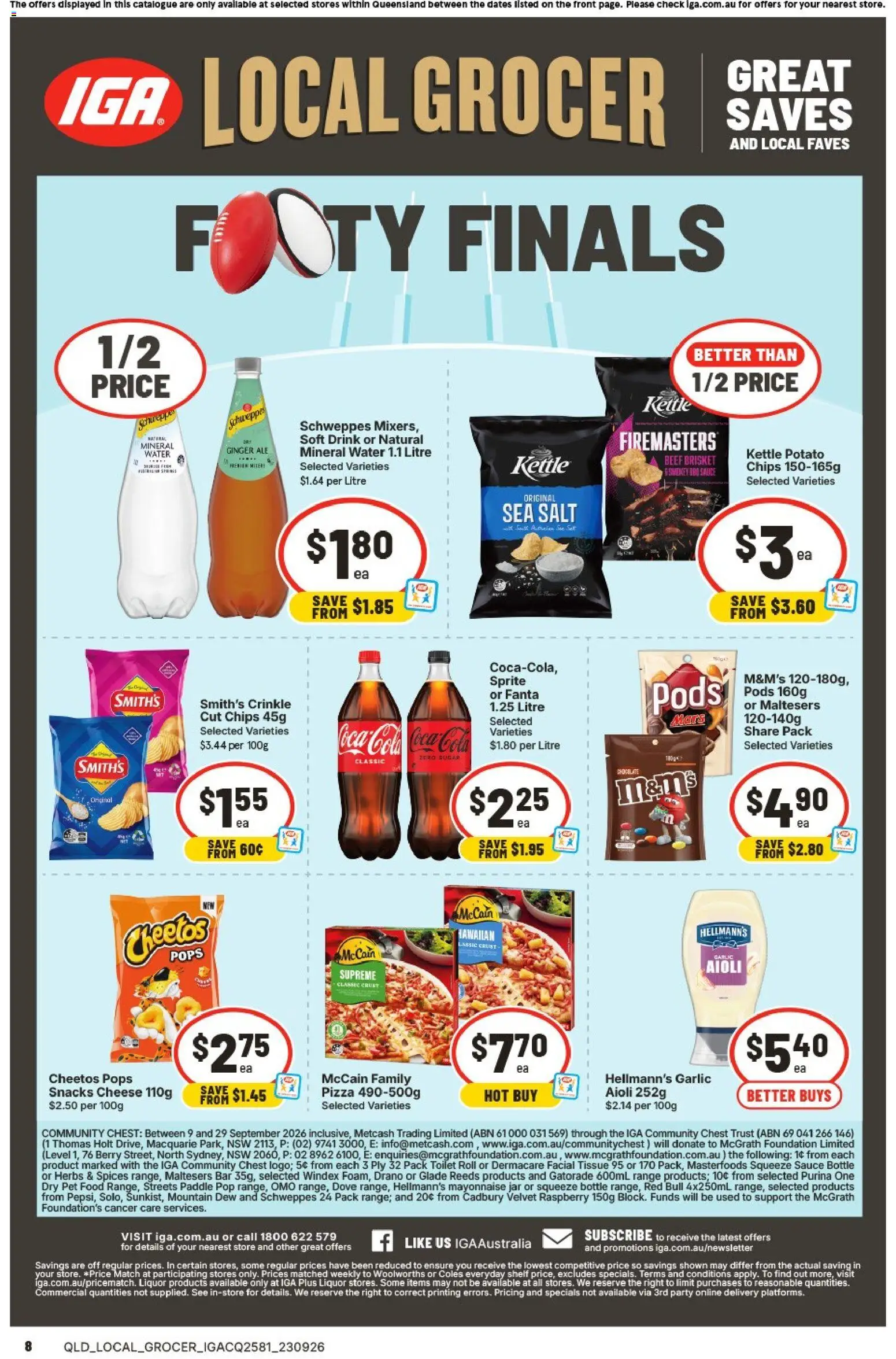 IGA catalogue - valid from 23/09/2026 | Page: 8 | Products: Cheese, Chicken breast, Fruits, Fridge