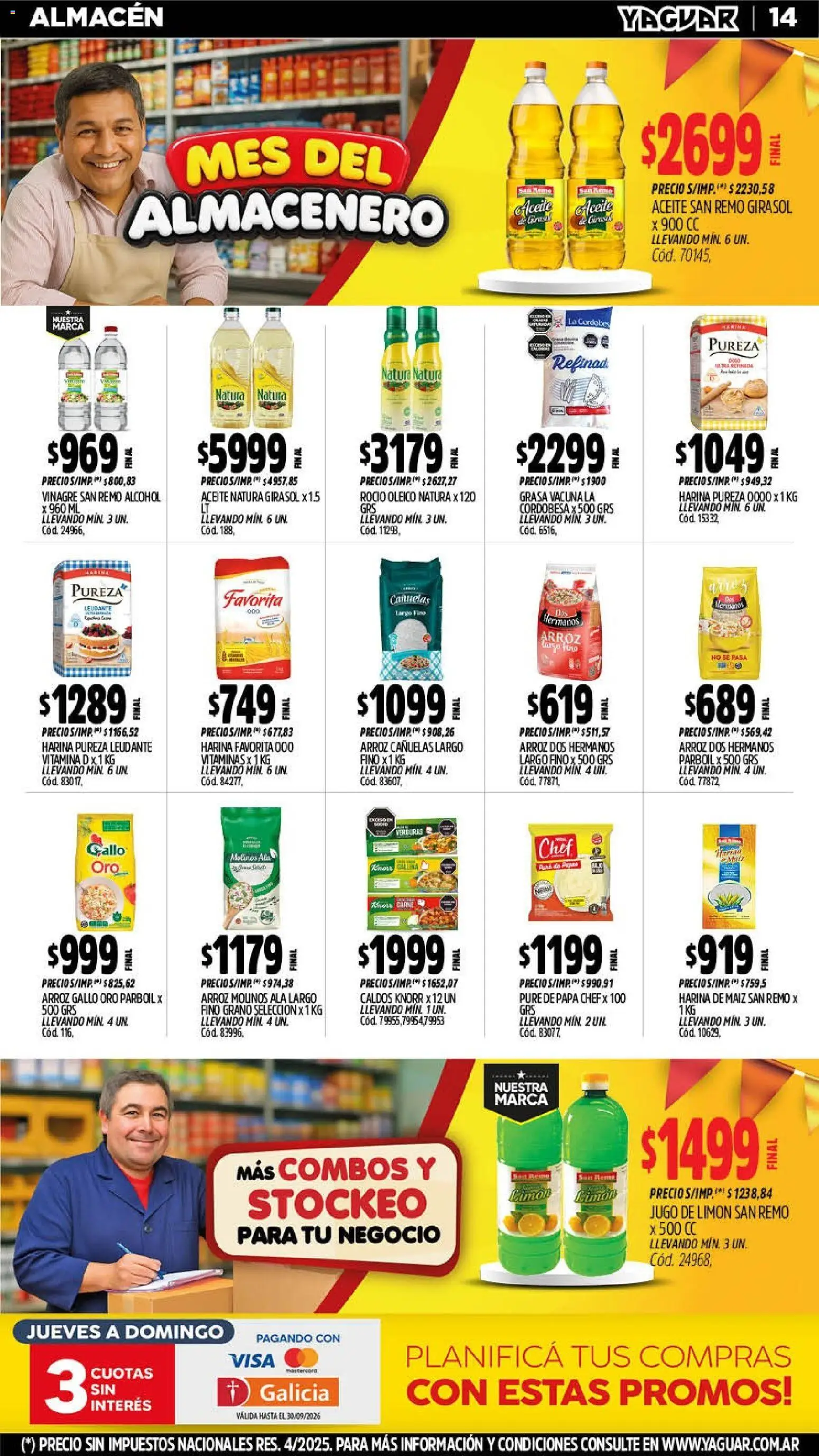 Yaguar catálogo │ válido desde el 14/09/2026 | Página: 15 | Productos: Vitaminas, Limón, Verduras, Jugo