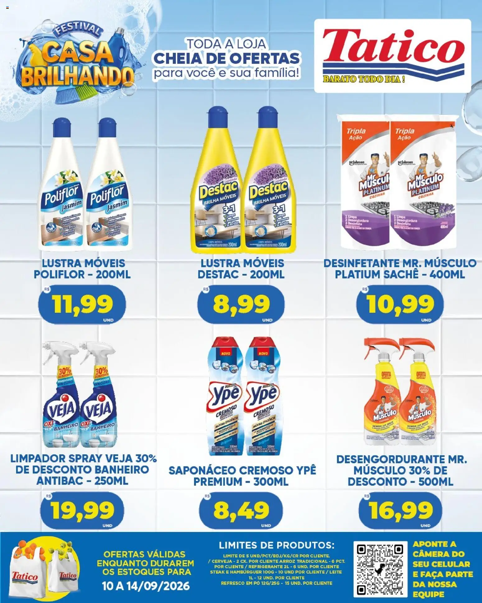 Tatico Folheto - válido de 12/09/2026 | Página: 22 | Produtos: Arroz, Hambúrguer, Refrigerante, Desinfetante
