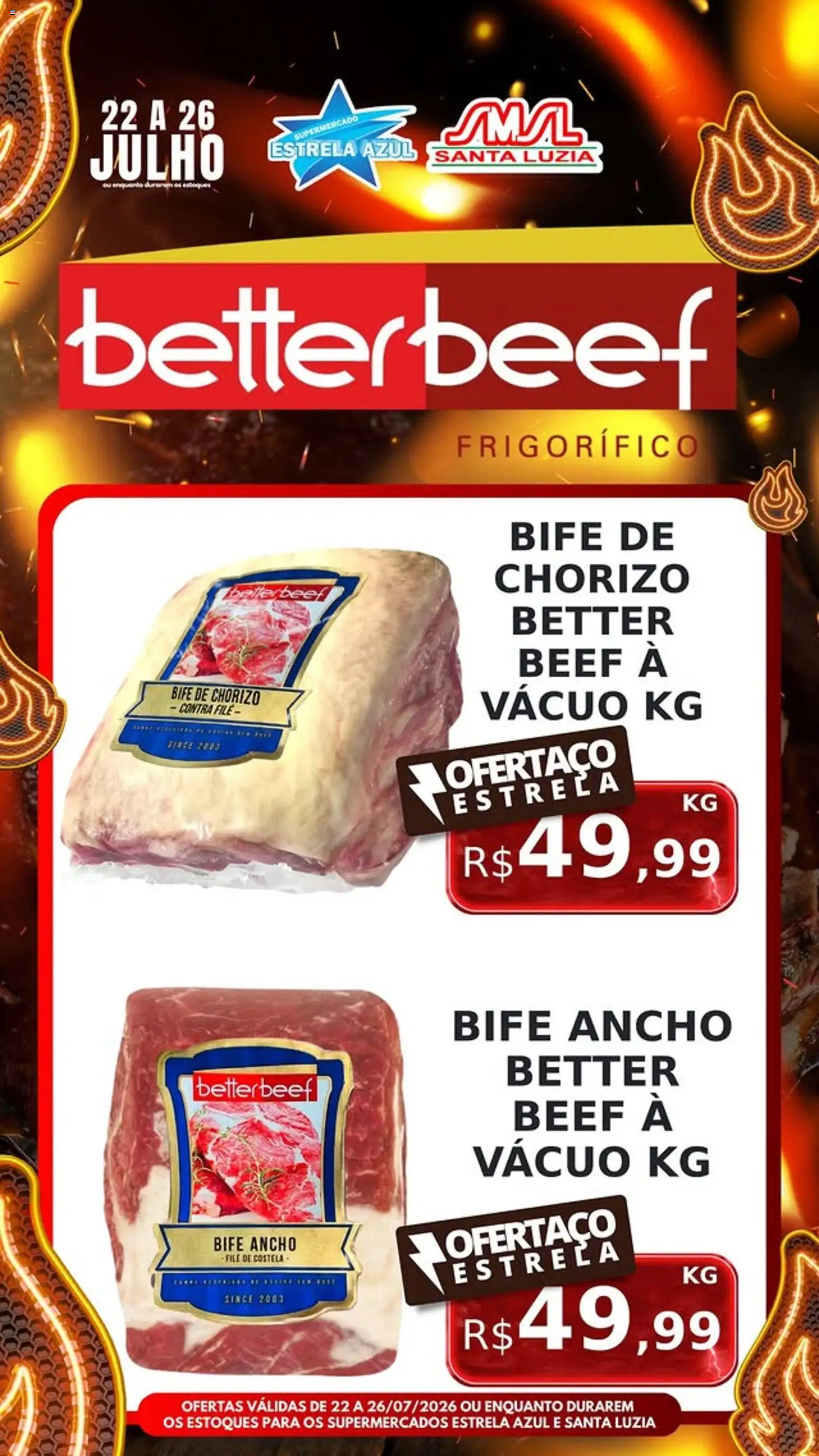 Estrela Azul Folheto - válido de 22/07/2026 | Página: 1 | Produtos: Frigorífico, Contra filé