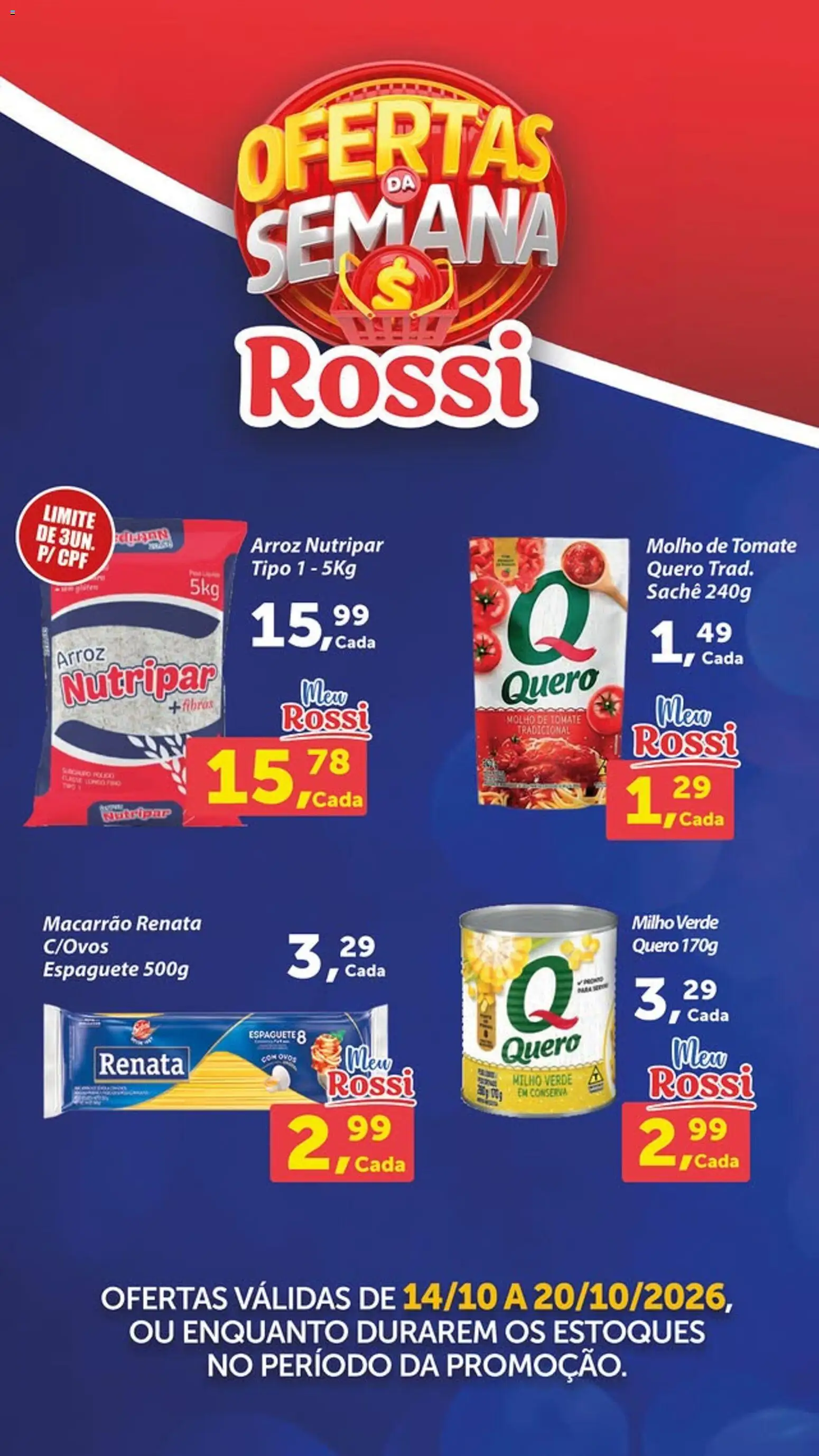 Rossi Supermercados Folheto - válido de 14/10/2026 | Página: 1