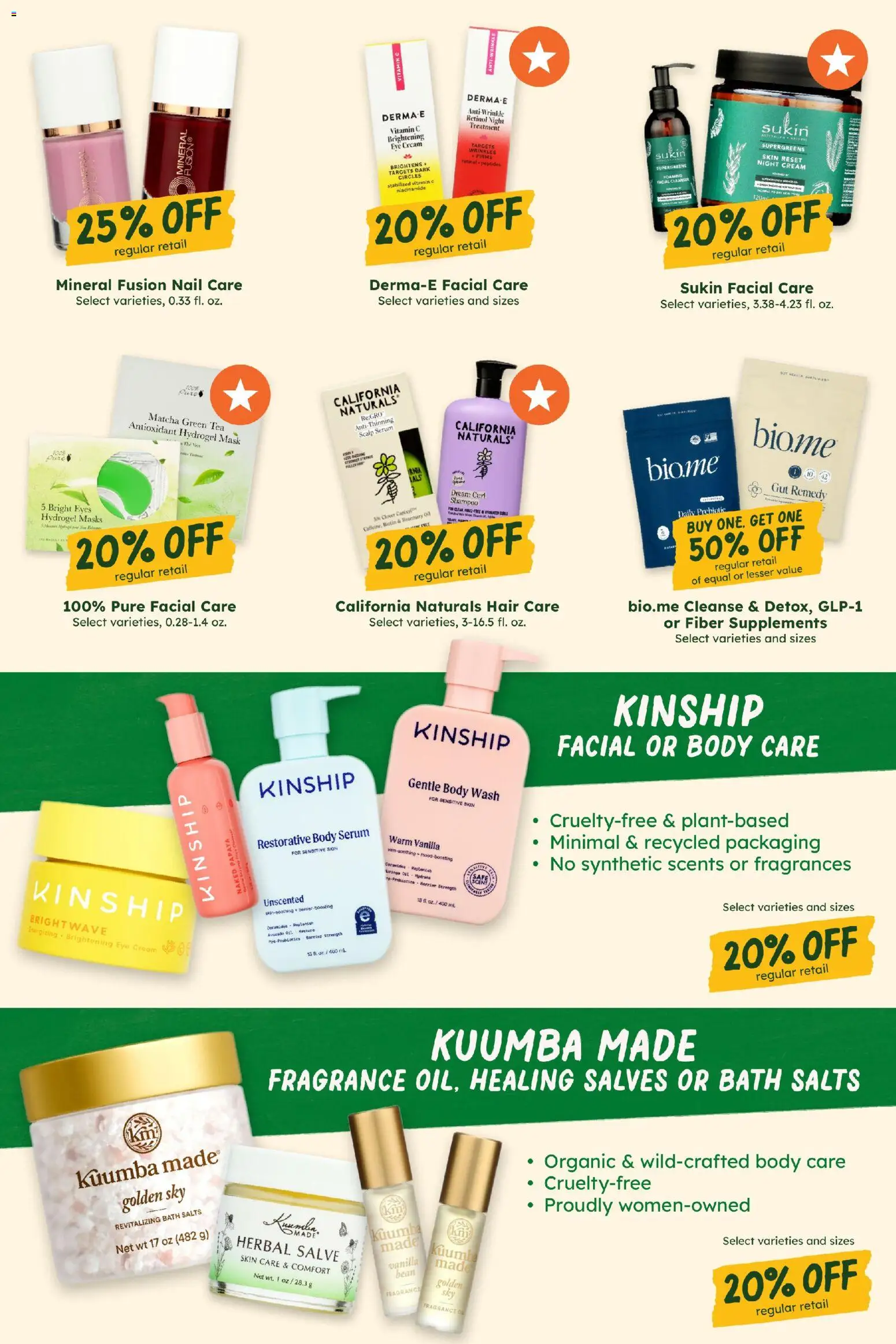 Sprouts Monthly Ad - valid from 07/29/2026 | Page: 30 | Products: Probiotics, Biotin, Shampoo, Night Cream