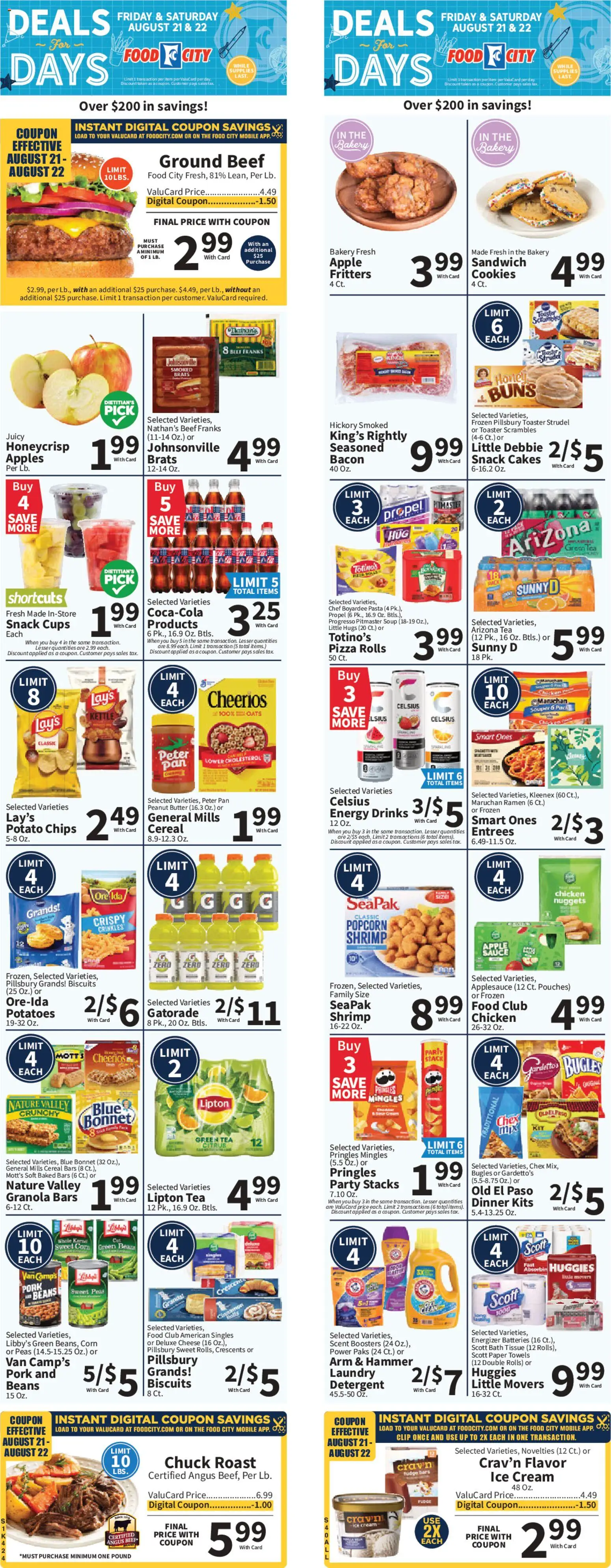 Food City Weekly Ad - valid from 08/19/2026 | Page: 1 | Products: Bath, Butter, Tea, Potatoes
