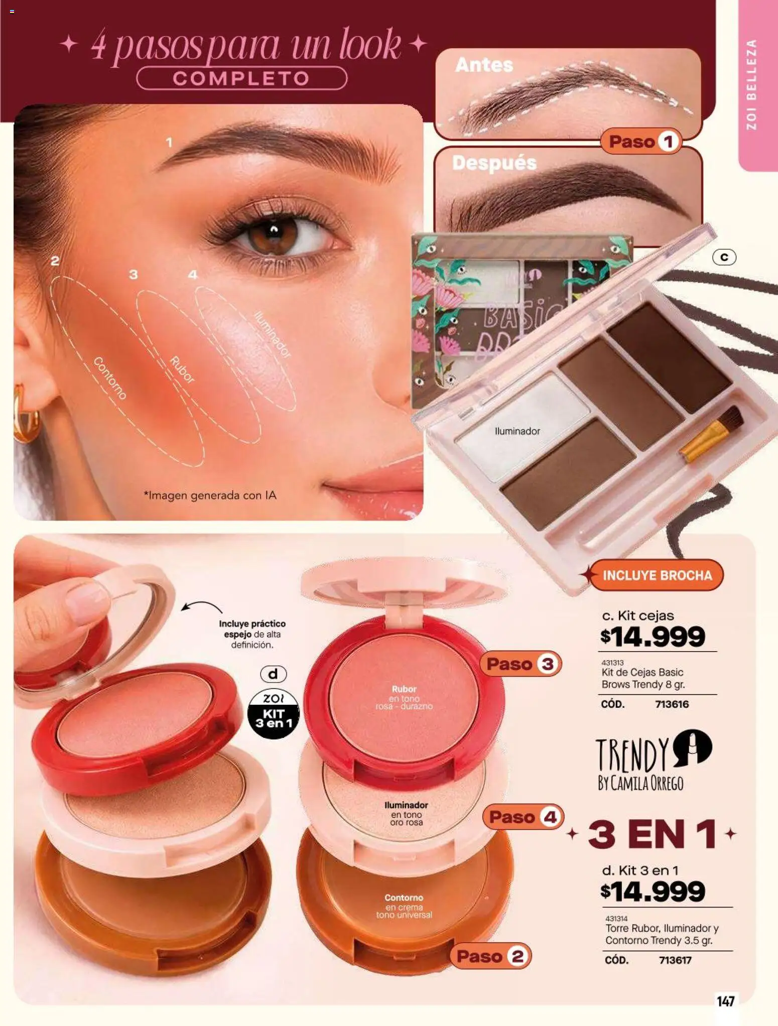 Carmel revista - valida desde el 11/08/2026 | Página: 147 | Productos: Rubor, Espejo, Contorno, Durazno