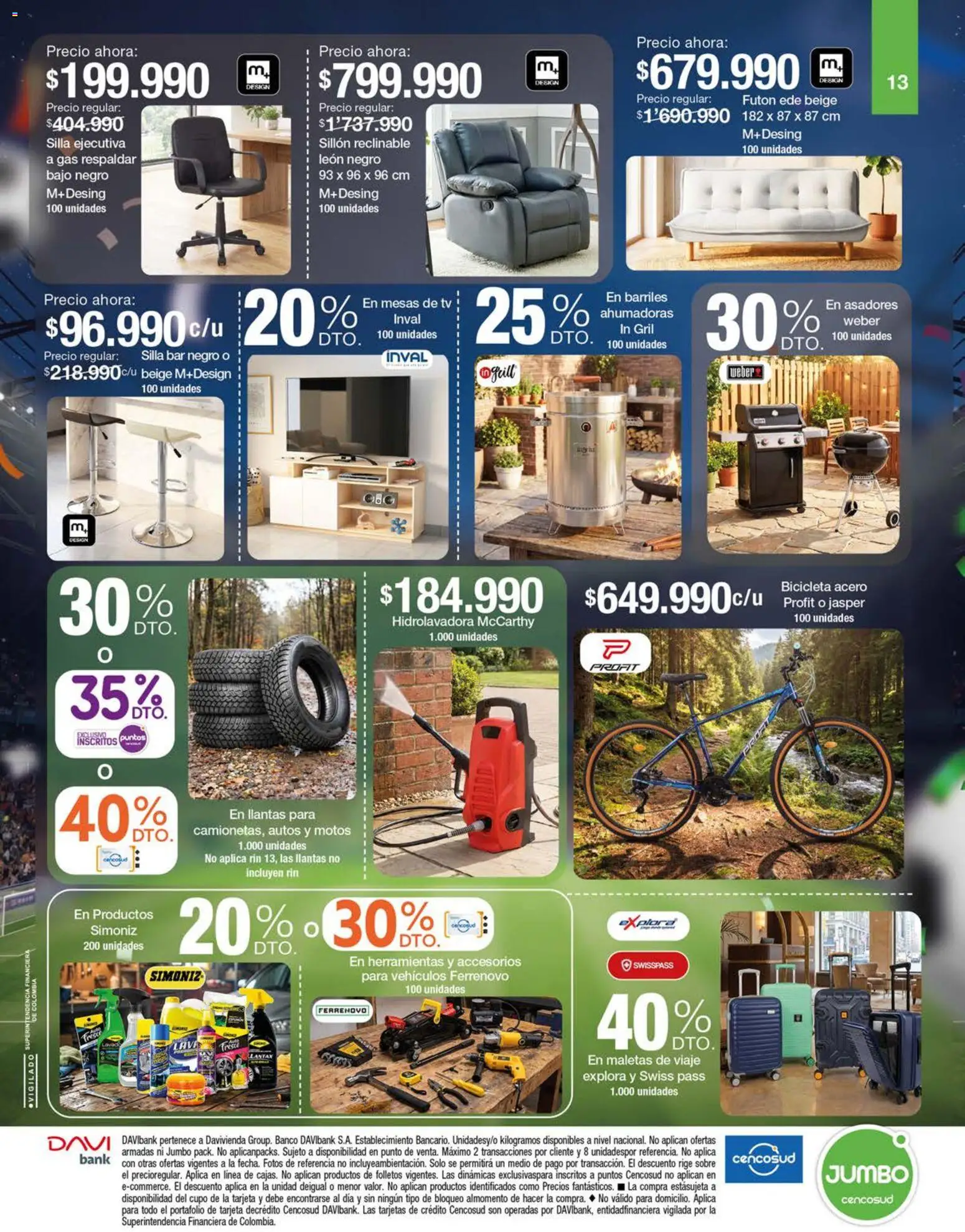 Jumbo revista - valida desde el 11.06.2026 | Página: 13 | Productos: Banco, Hidrolavadora, Sillón, Silla