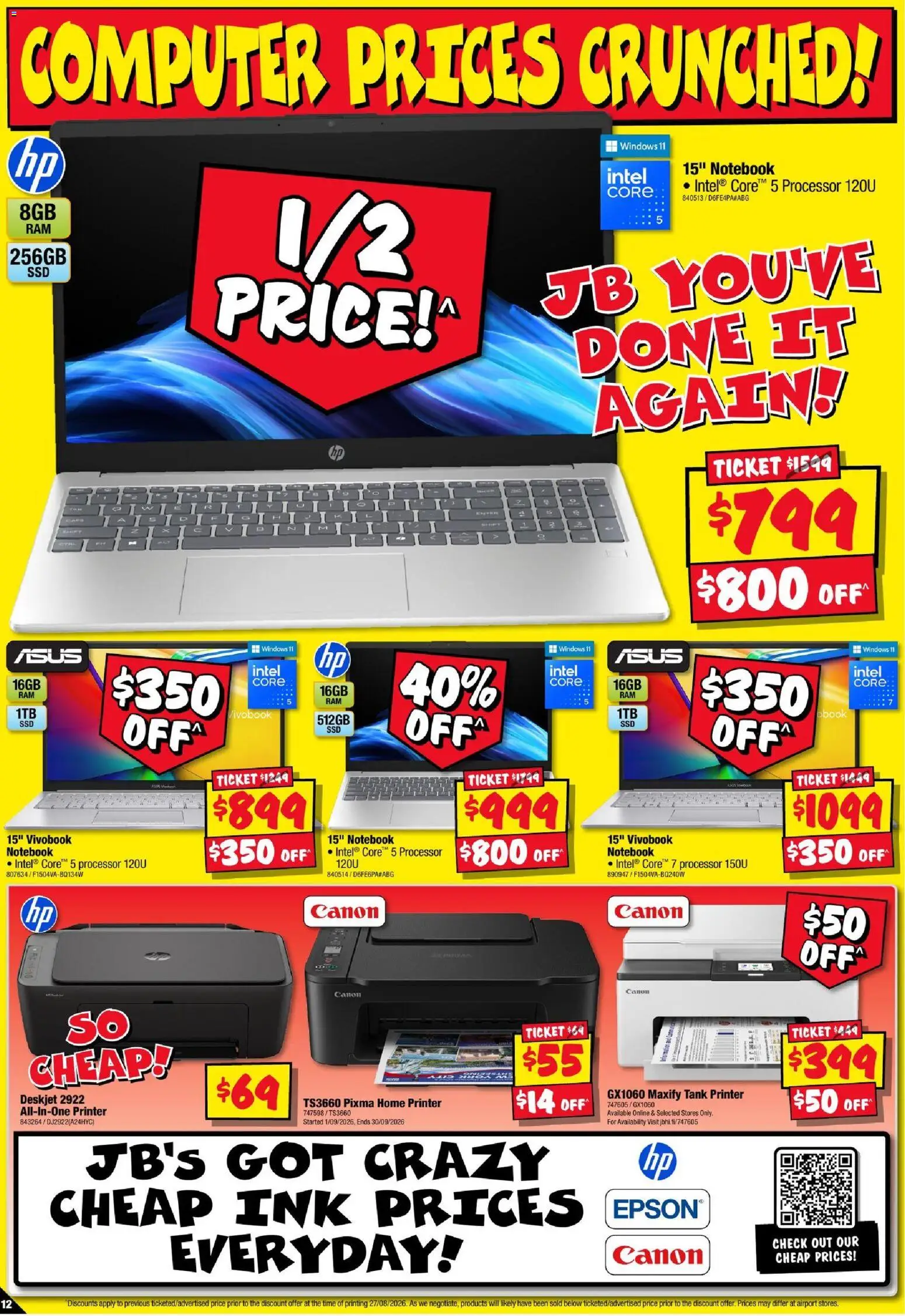 JB Hi-Fi catalogue - valid from 10/09/2026 | Page: 12 | Products: Notebook, Computer, Printer