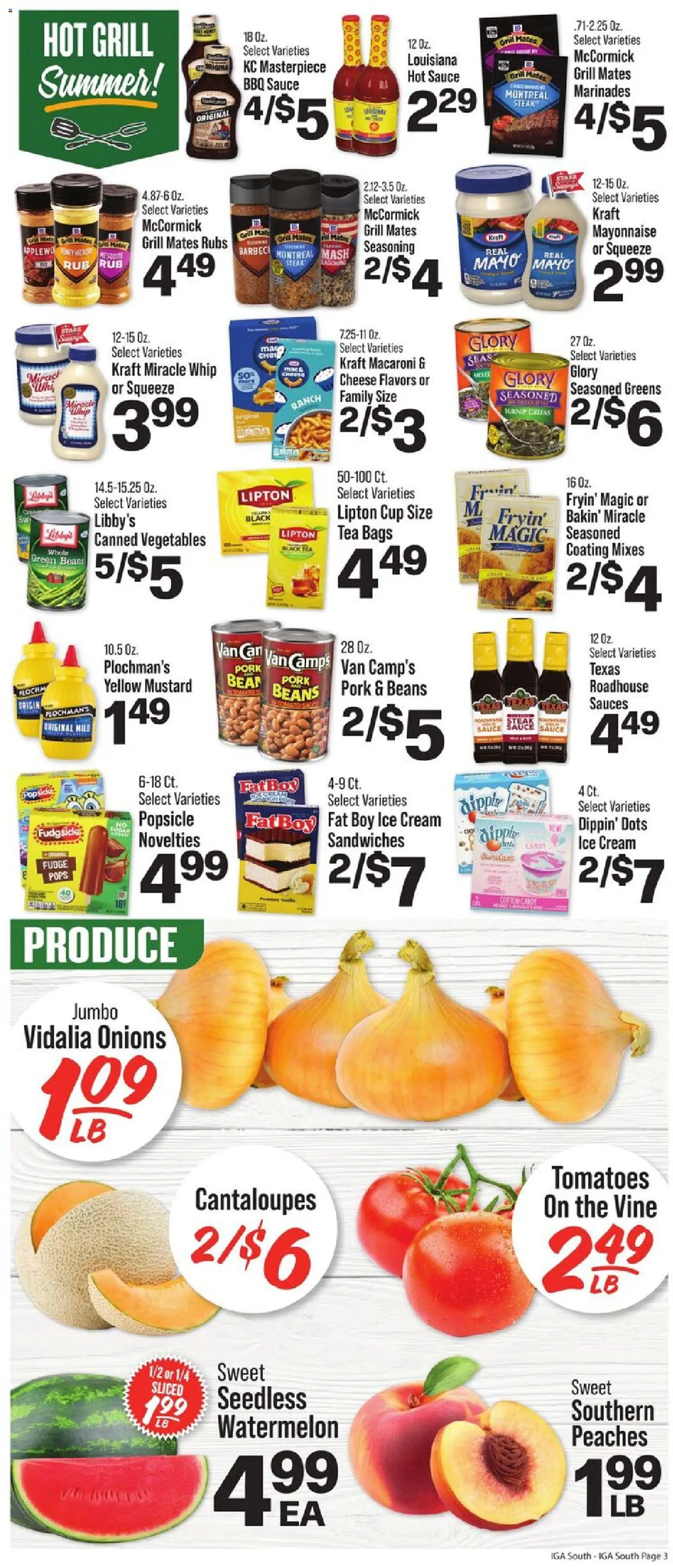 IGA Weekly Ad - valid from 10.06.2026 | Page: 4 | Products: Tea, Mayonnaise, Watermelon, Date