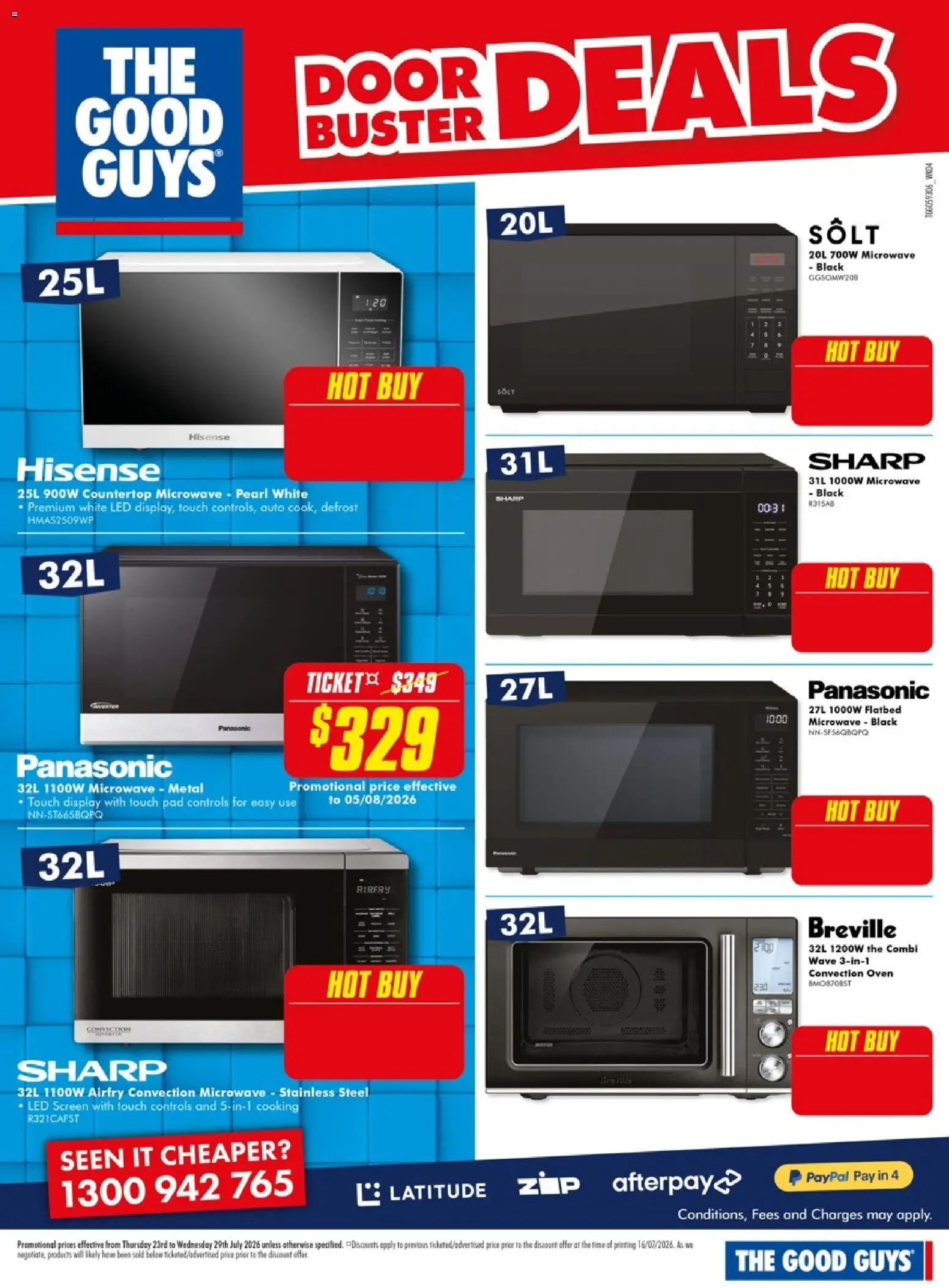 The Good Guys catalogue - valid from 23/07/2026 | Page: 13 | Products: Door, Oven, Microwave, Screen
