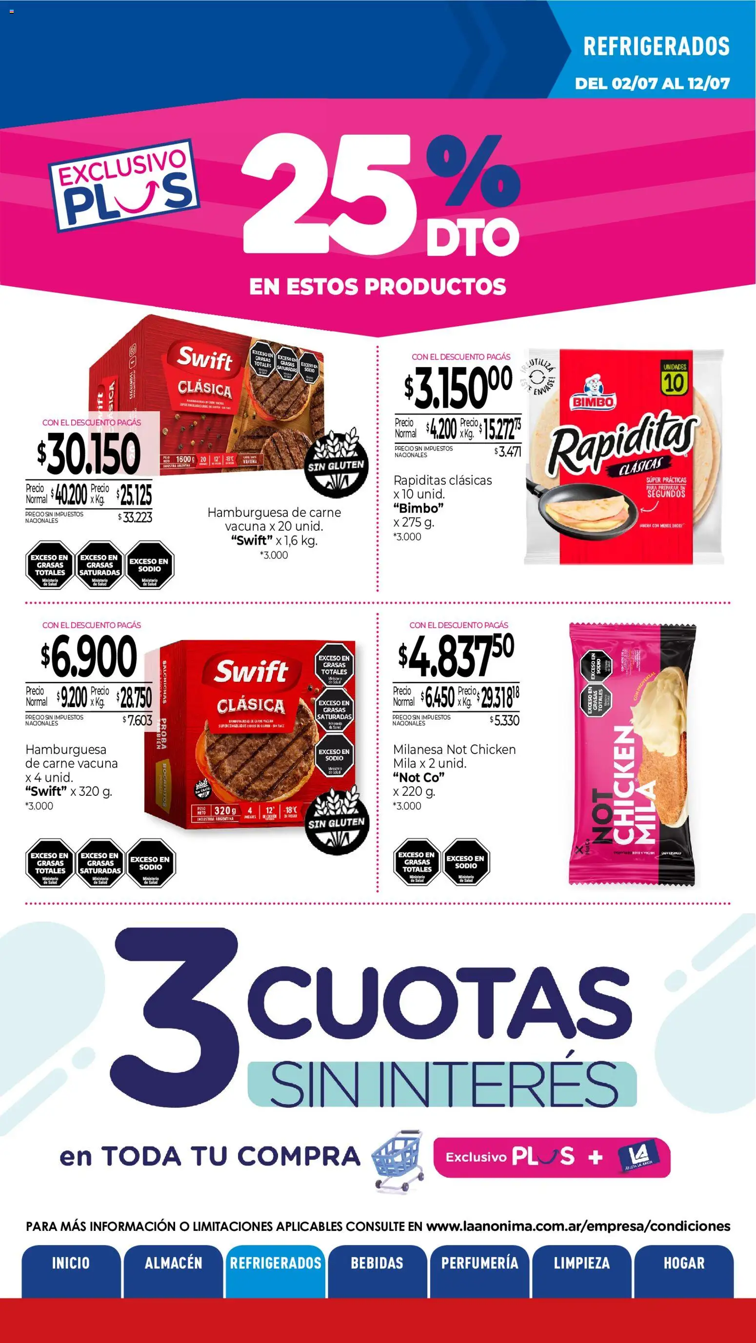 La Anonima catálogo │ válido desde el 02/07/2026 | Página: 18 | Productos: Milanesa, Provenzal