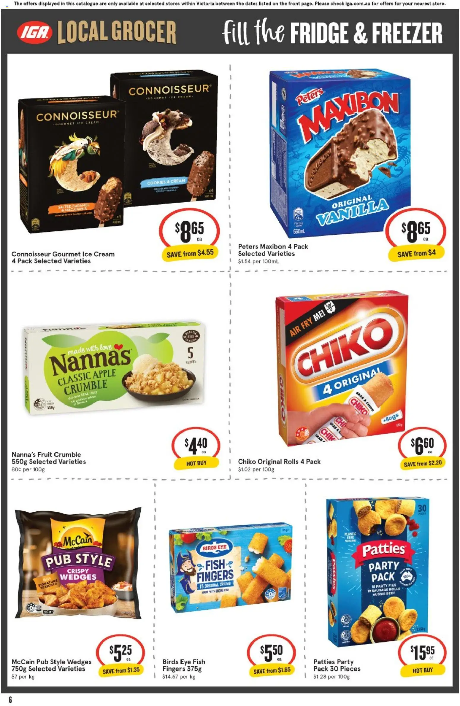IGA catalogue - valid from 15/07/2026 | Page: 7 | Products: Beef, Cream, Pies, Fridge