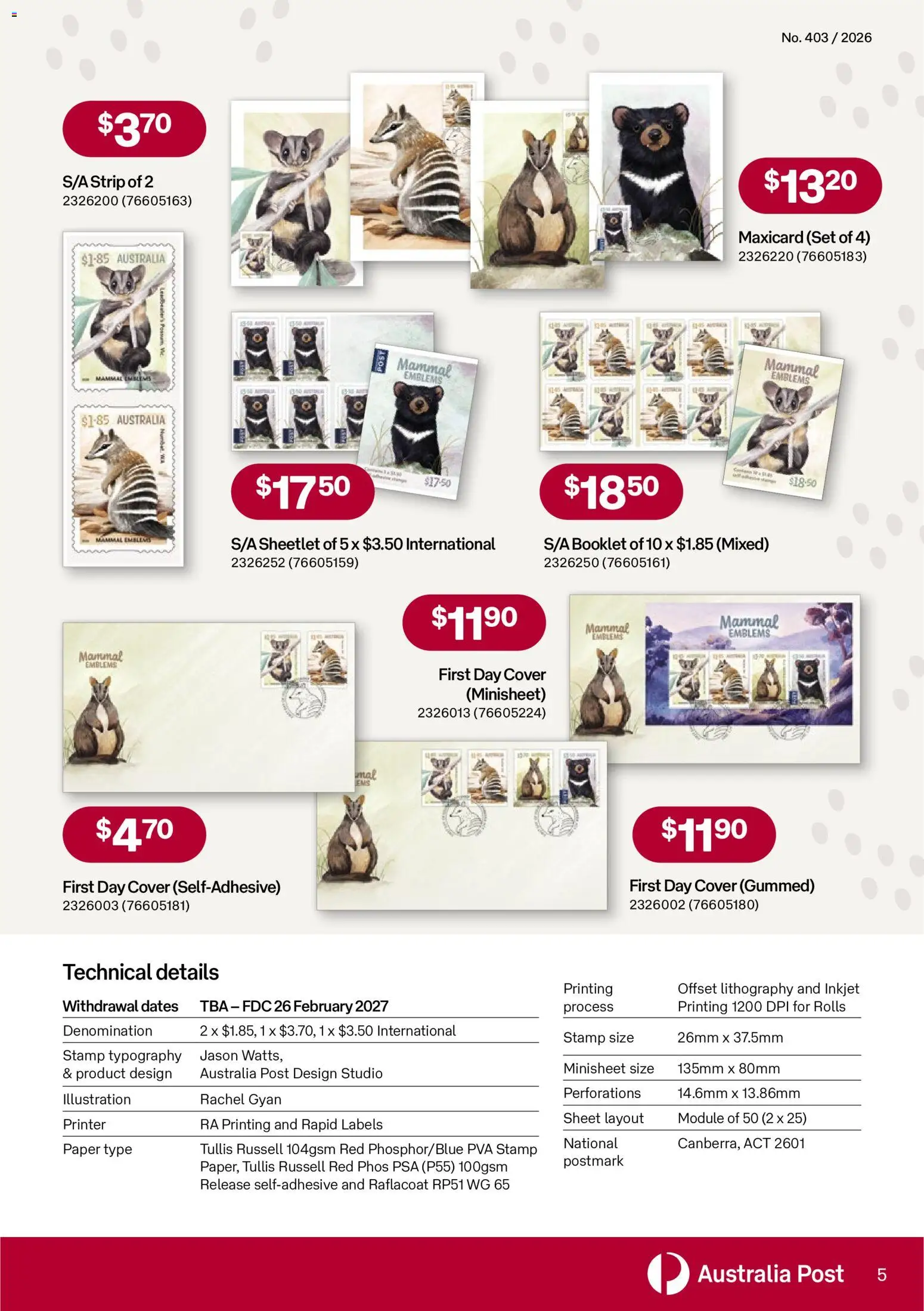 Australia Post catalogue - valid from 01/09/2026 | Page: 5 | Products: Printer, Strip