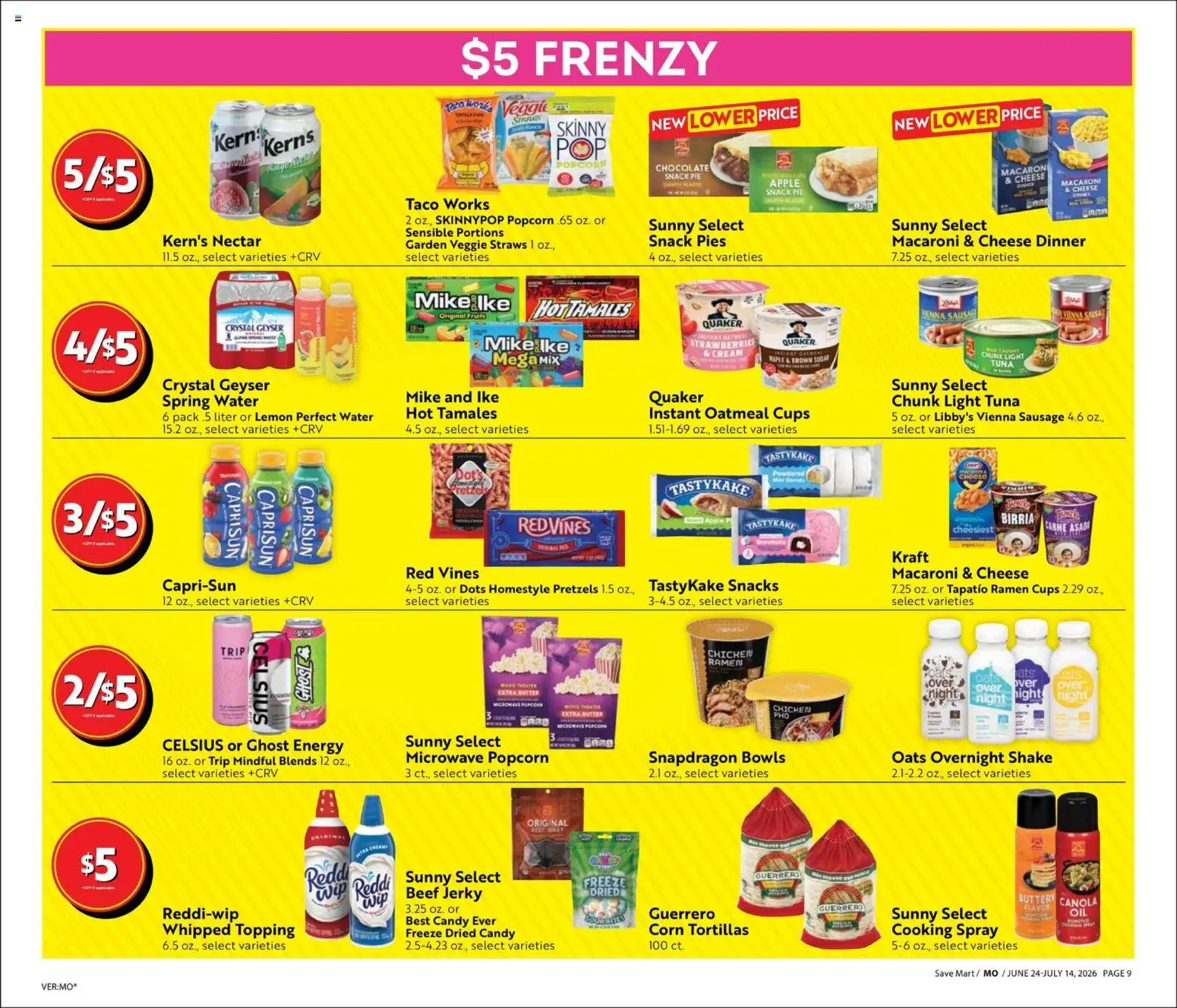Save Mart Big Book of Savings - valid from 06/24/2026 | Page: 9 | Products: Chocolate, Beef, Sugar, Sausage