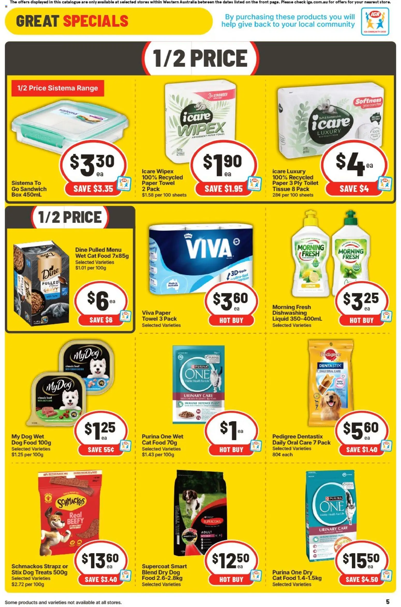 IGA catalogue - valid from 19/08/2026 | Page: 5 | Products: Food, Toilet, Dog food, Lemon