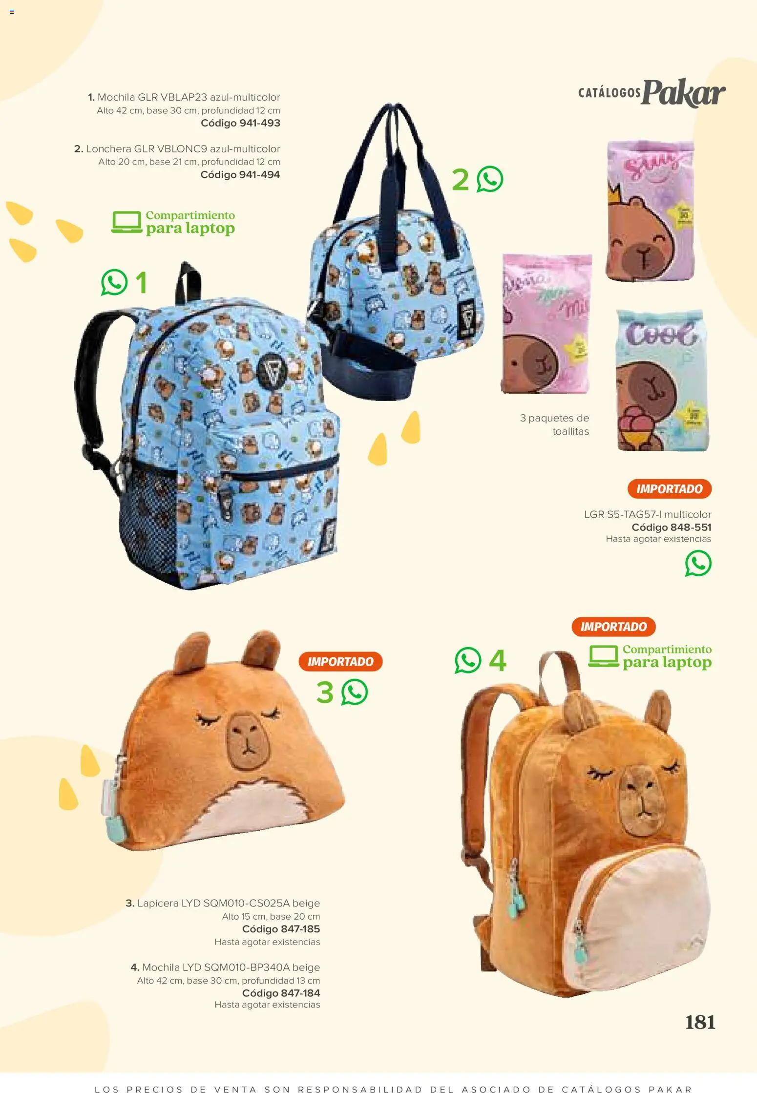 Nuevas ofertas de SC Pakar válidas en toda la República Mexicana desde el 31/07/2026. ¡Encuentra las mejores ofertas en SC Pakar catálogo Ropa! | Página: 181 | Productos: Mochila