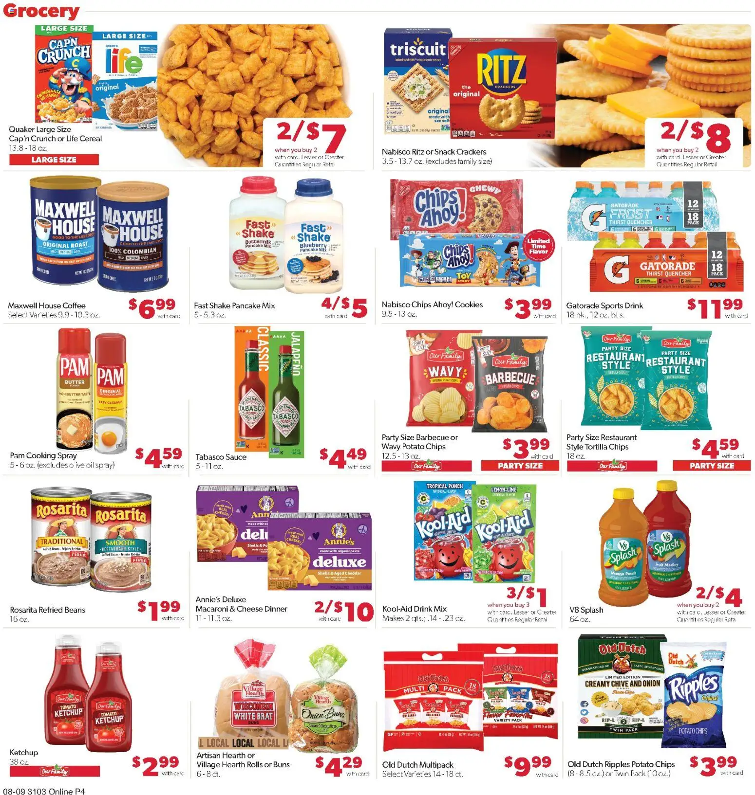 Family Fare Weekly Ad - ND - valid from 08/09/2026 | Page: 9 | Products: Ketchup, Cookies, Sauce, Tomato