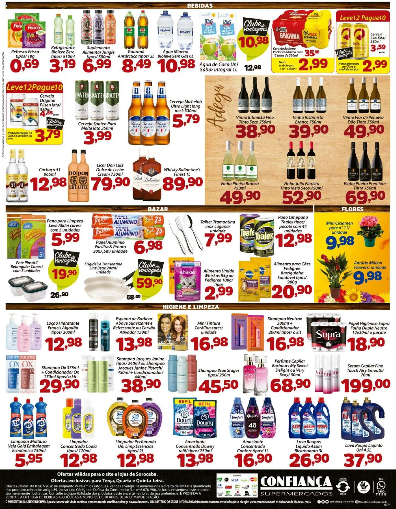 Confiança Folheto - válido de 30/06/2026 | Página: 4 | Produtos: Coco, Refresco, Cachaça, Papel higiênico