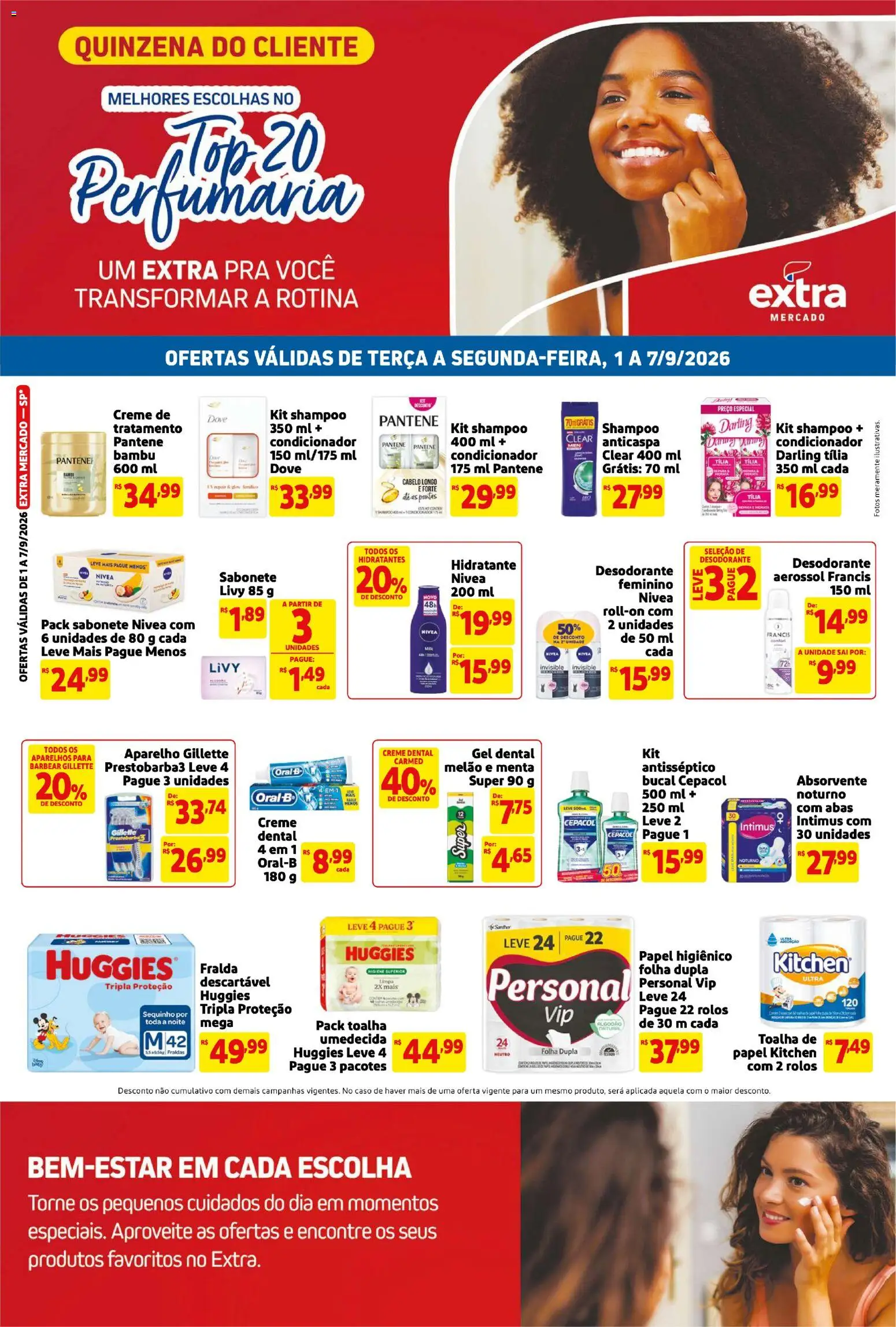 Extra Folheto - válido de 01/09/2026 | Página: 2 | Produtos: Melão, Condicionador, Sabonete, Creme dental