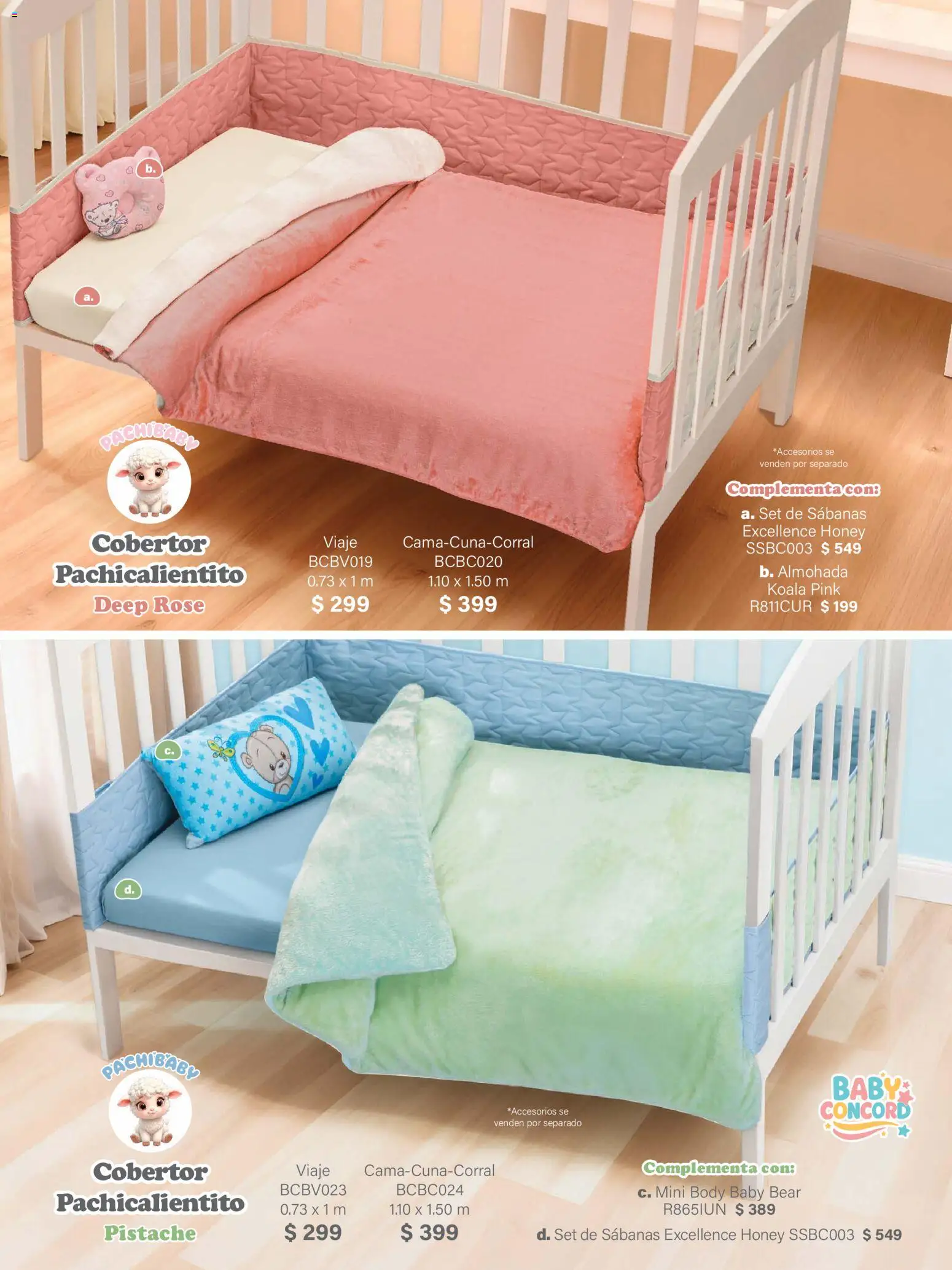 Nuevas ofertas de Colchas Concord válidas en toda la República Mexicana desde el 01/02/2026. ¡Encuentra las mejores ofertas en Colchas Concord catálogo Baby! | Página: 33 | Productos: Cobertor, Almohada, Body, Sabanas