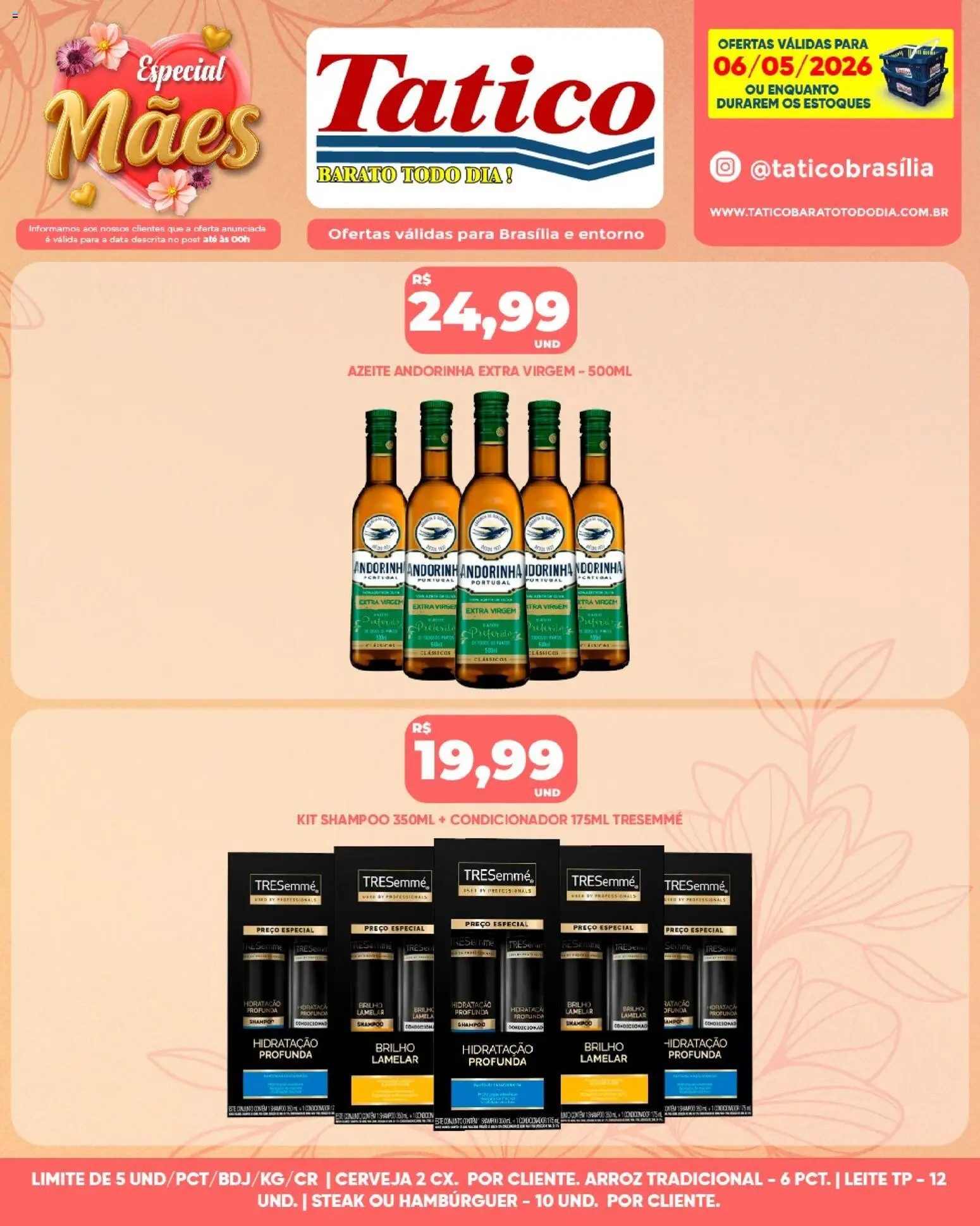 Tatico Folheto - válido de 07.05.2026 | Página: 44 | Produtos: Shampoo, Condicionador, Arroz, Azeite