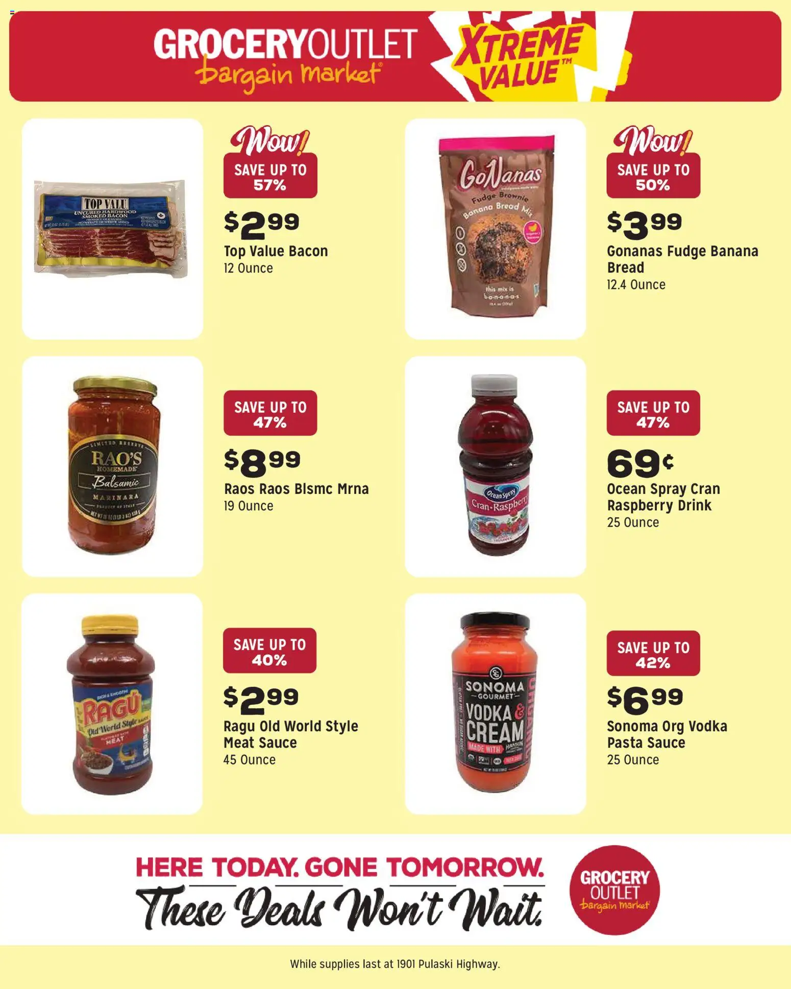 Grocery Outlet Weekly Ad - MD - valid from 17.06.2026 | Page: 10 | Products: Bread, Pasta, Vodka, Sauce