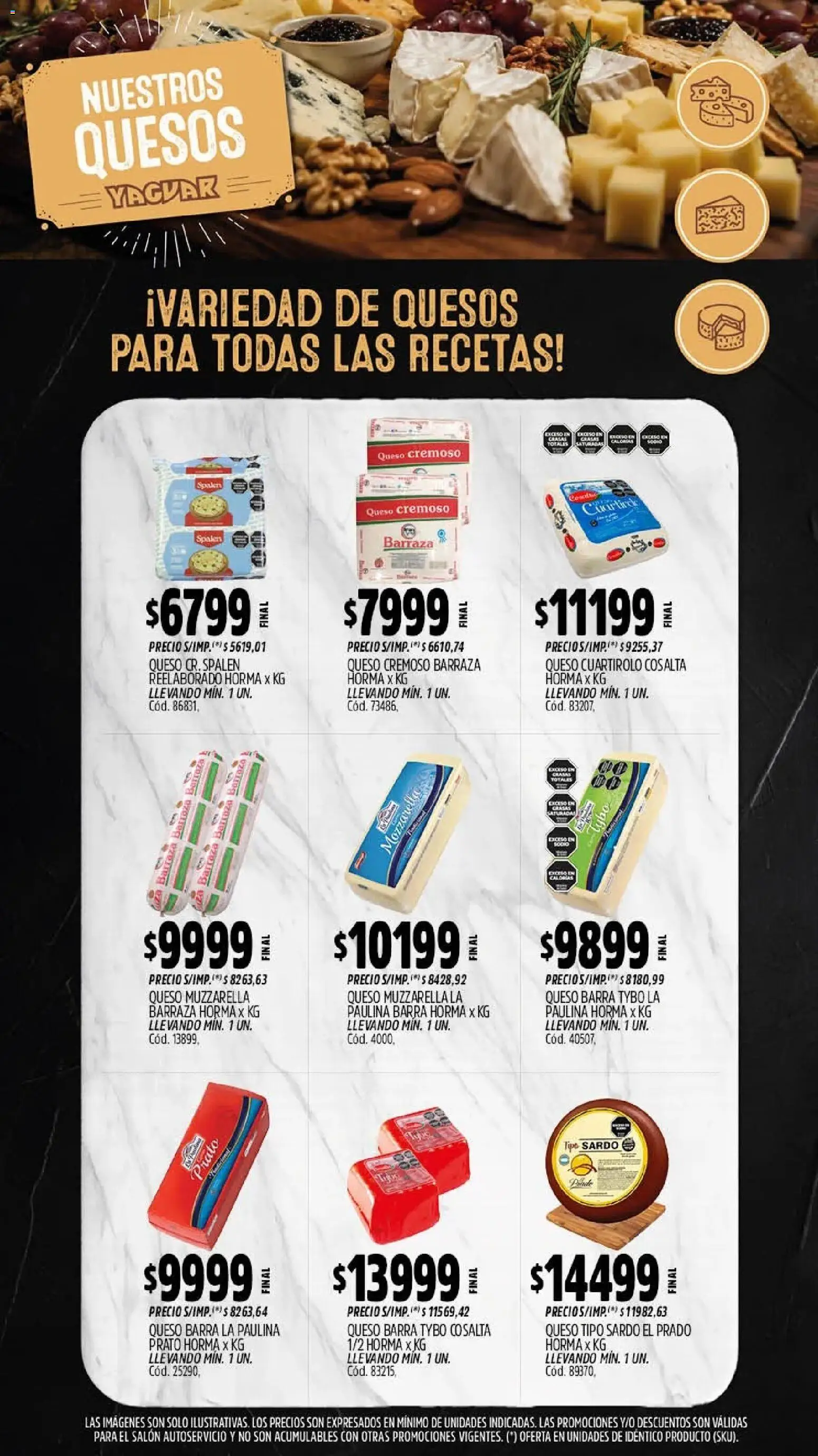 Yaguar - Oferta Semanal Salta │ válido desde el 21/09/2026 | Página: 8 | Productos: Mozzarella, Muzzarella, Queso
