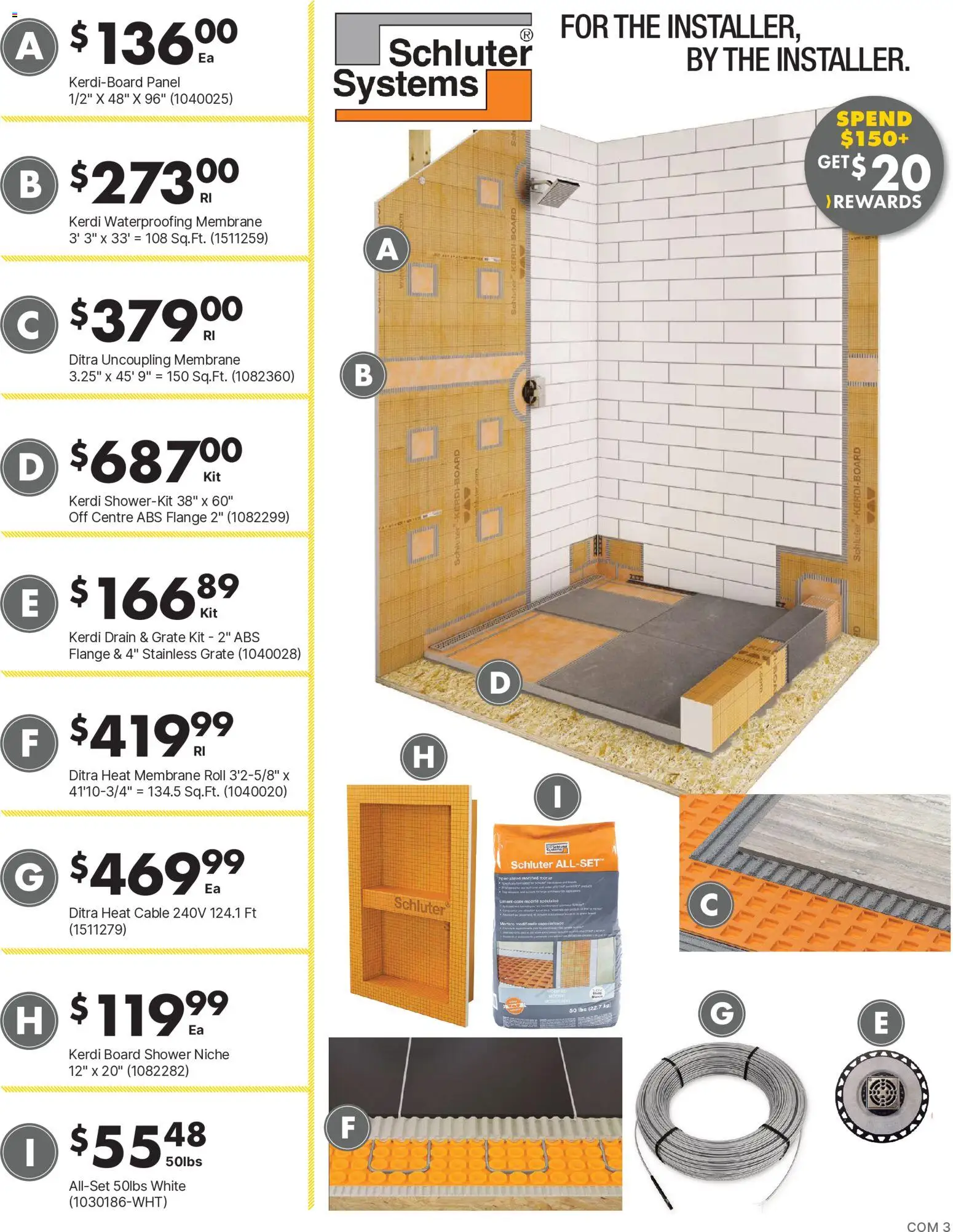 Kent flyer valid from Aug 1, 2026 | Page: 3 | Products: Cable, Grate, Shower