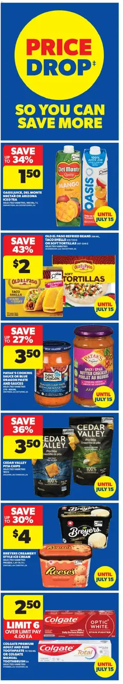 Preview of Real Canadian Superstore weekly flyer / circulaire from shop Real Canadian Superstore valid from Jul 2, 2026 | Page: 2 | Products: Chips, Cream, Toothpaste, Butter