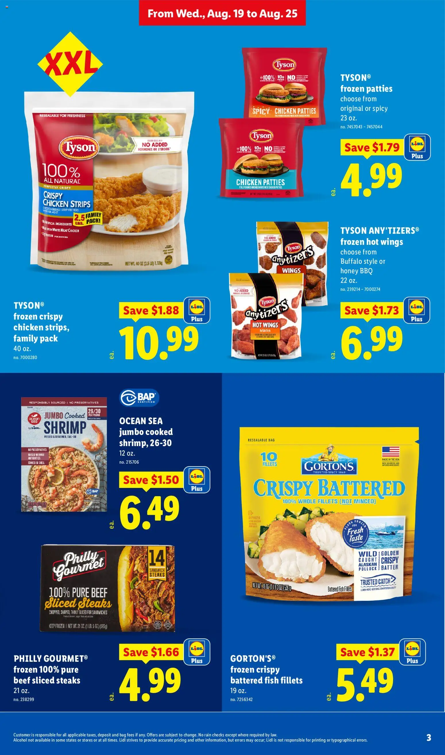 Lidl Weekly Ad - valid from 08/19/2026 | Page: 3 | Products: Honey, Wine, Protein, Chicken strips