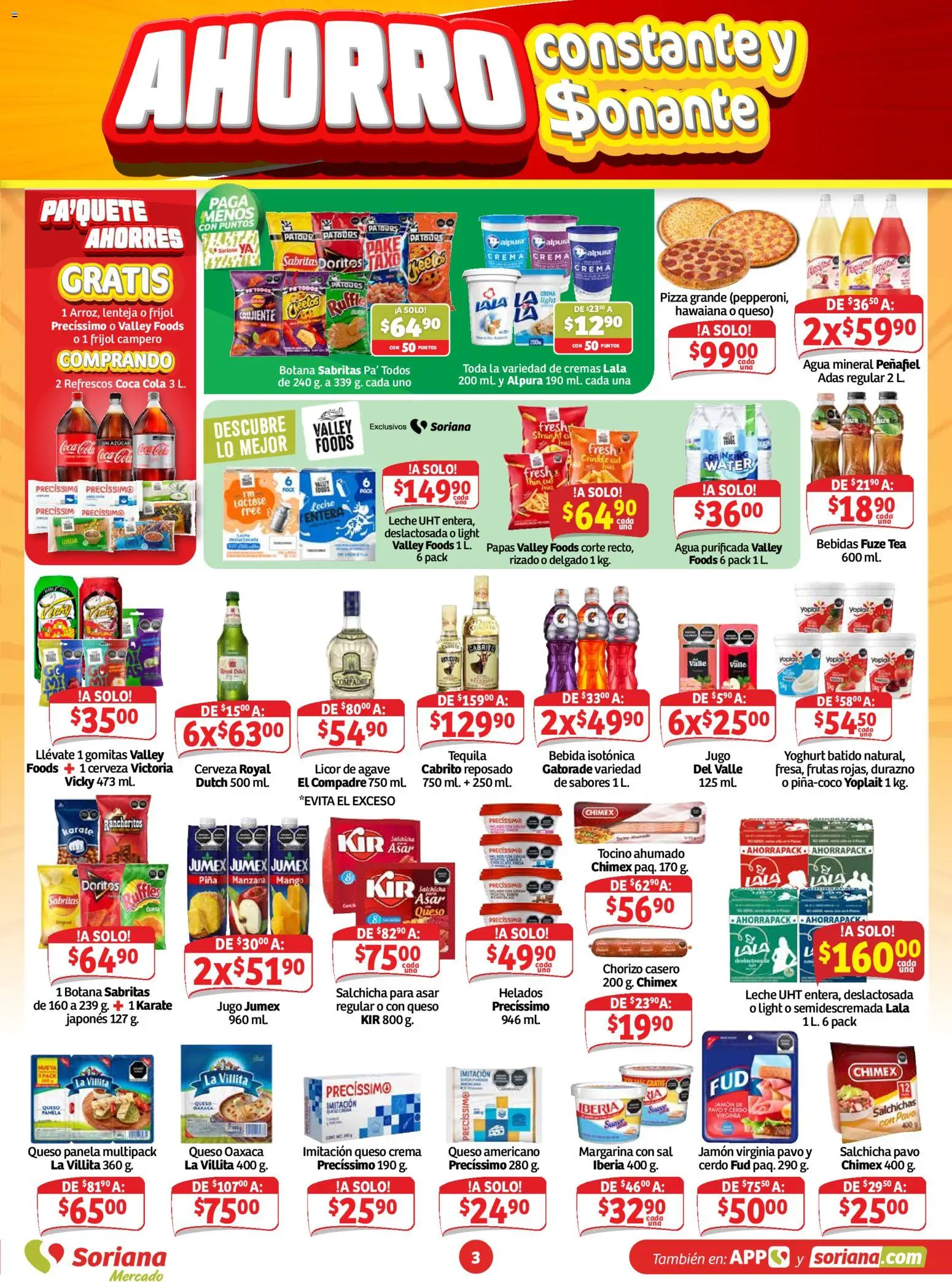 Nuevas ofertas de Soriana válidas en toda la República Mexicana desde el 09/10/2026. ¡Encuentra las mejores ofertas en Soriana folleto Ahorro constante y sonante! | Página: 3