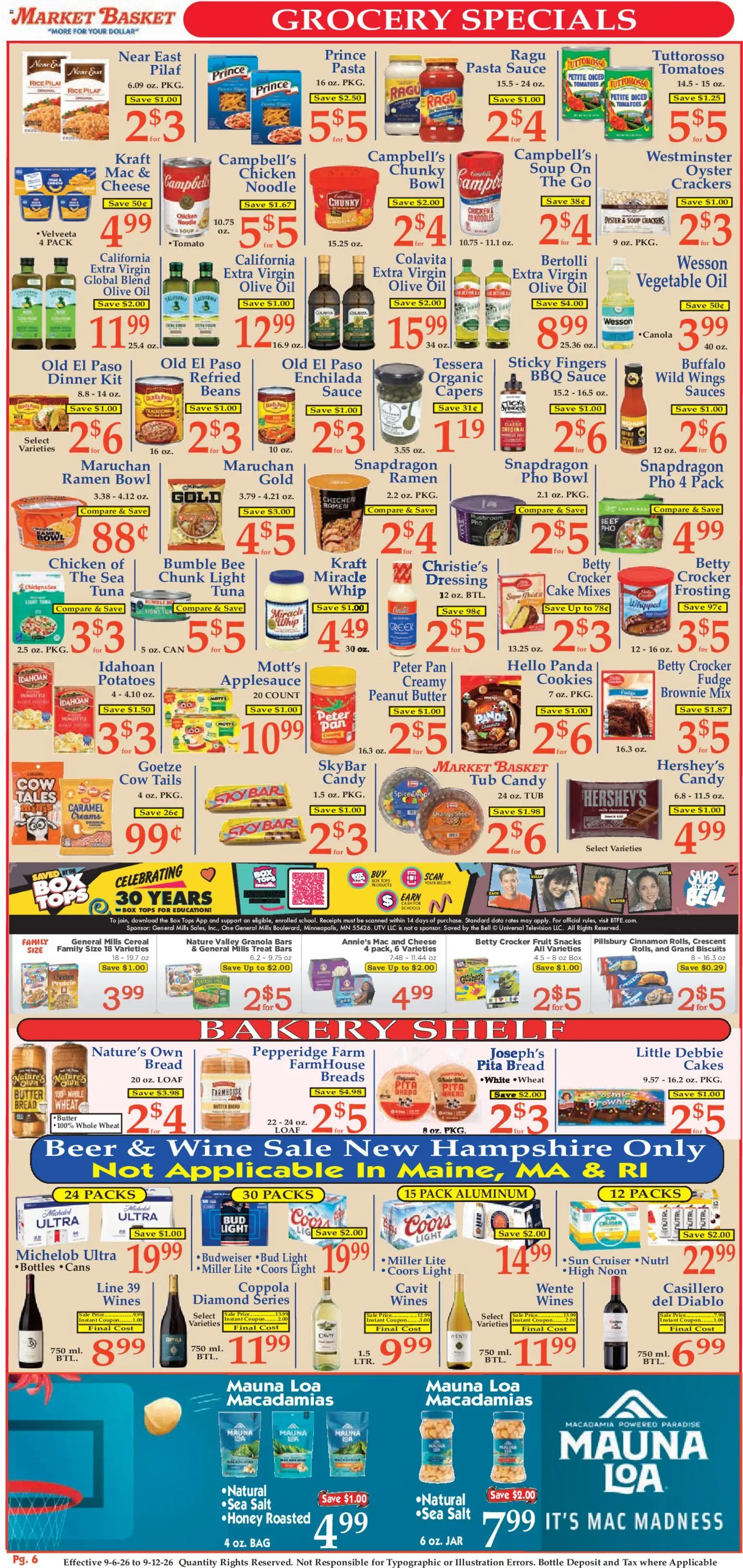Market Basket Ad - valid from 09/06/2026 | Page: 6 | Products: Cheese, Noodles, Dressing, Beans