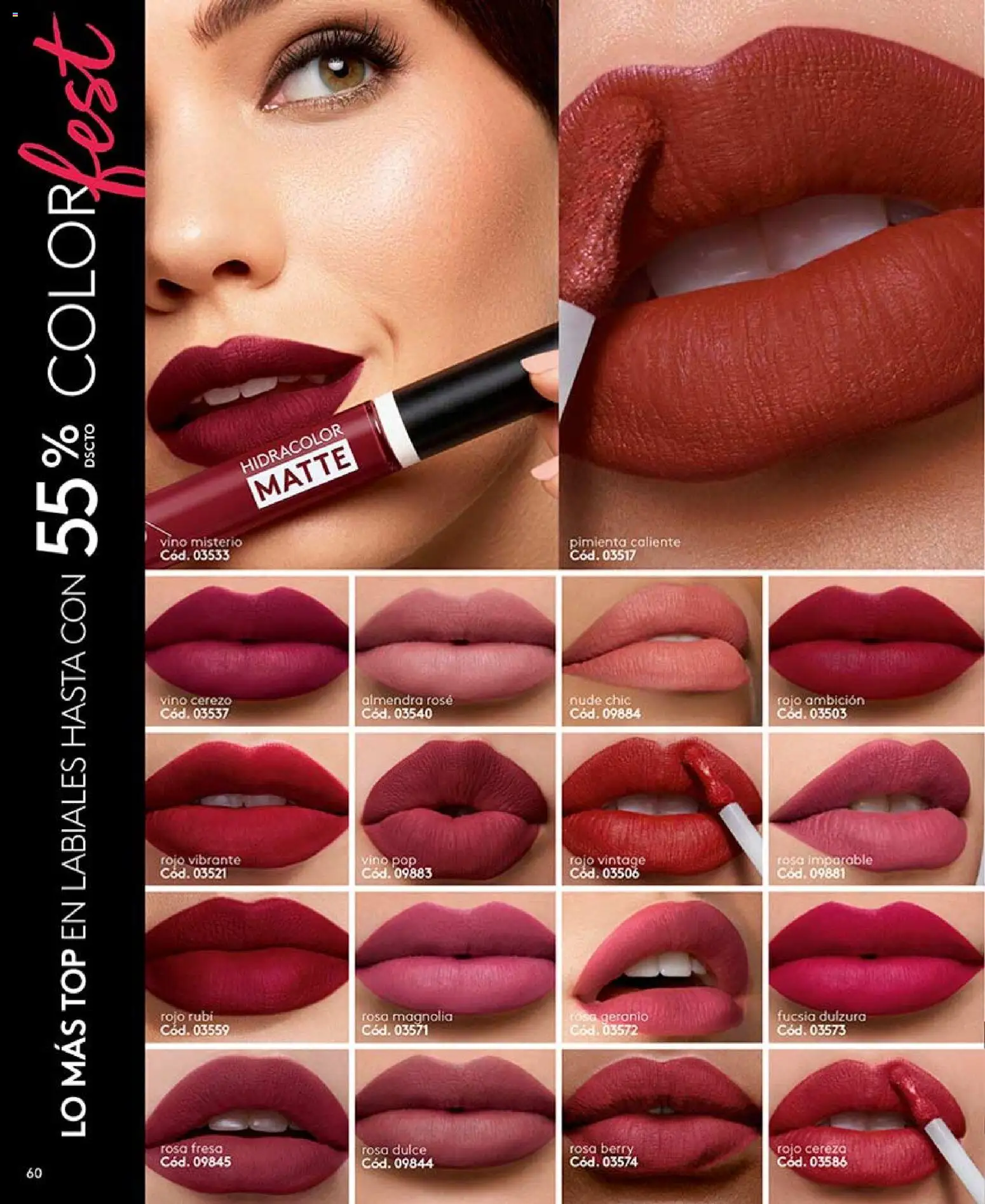 Ésika revista - valida desde el 17/07/2026 | Página: 60 | Productos: Almendra, Fresa, Top, Vino