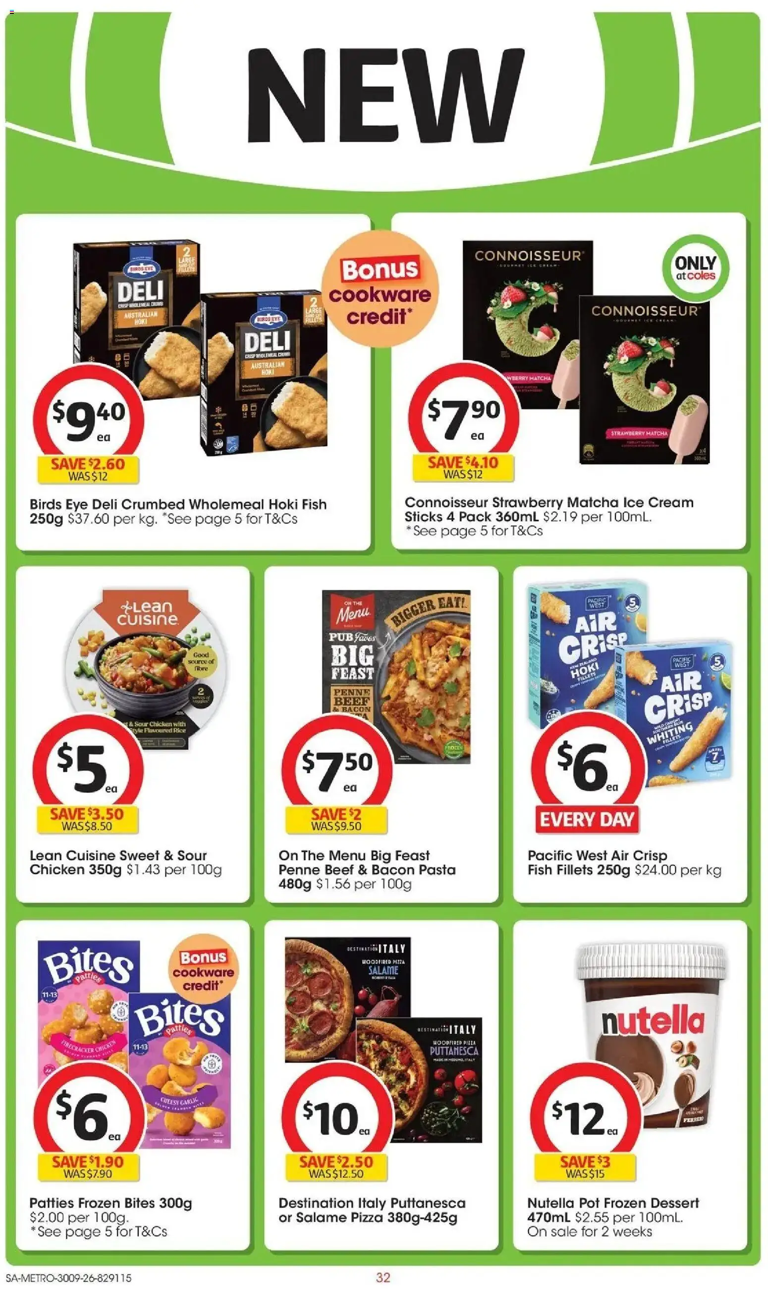 Coles catalogue - valid from 30/09/2026 | Page: 32 | Products: Chicken, Cookware, Nutella, Ice cream