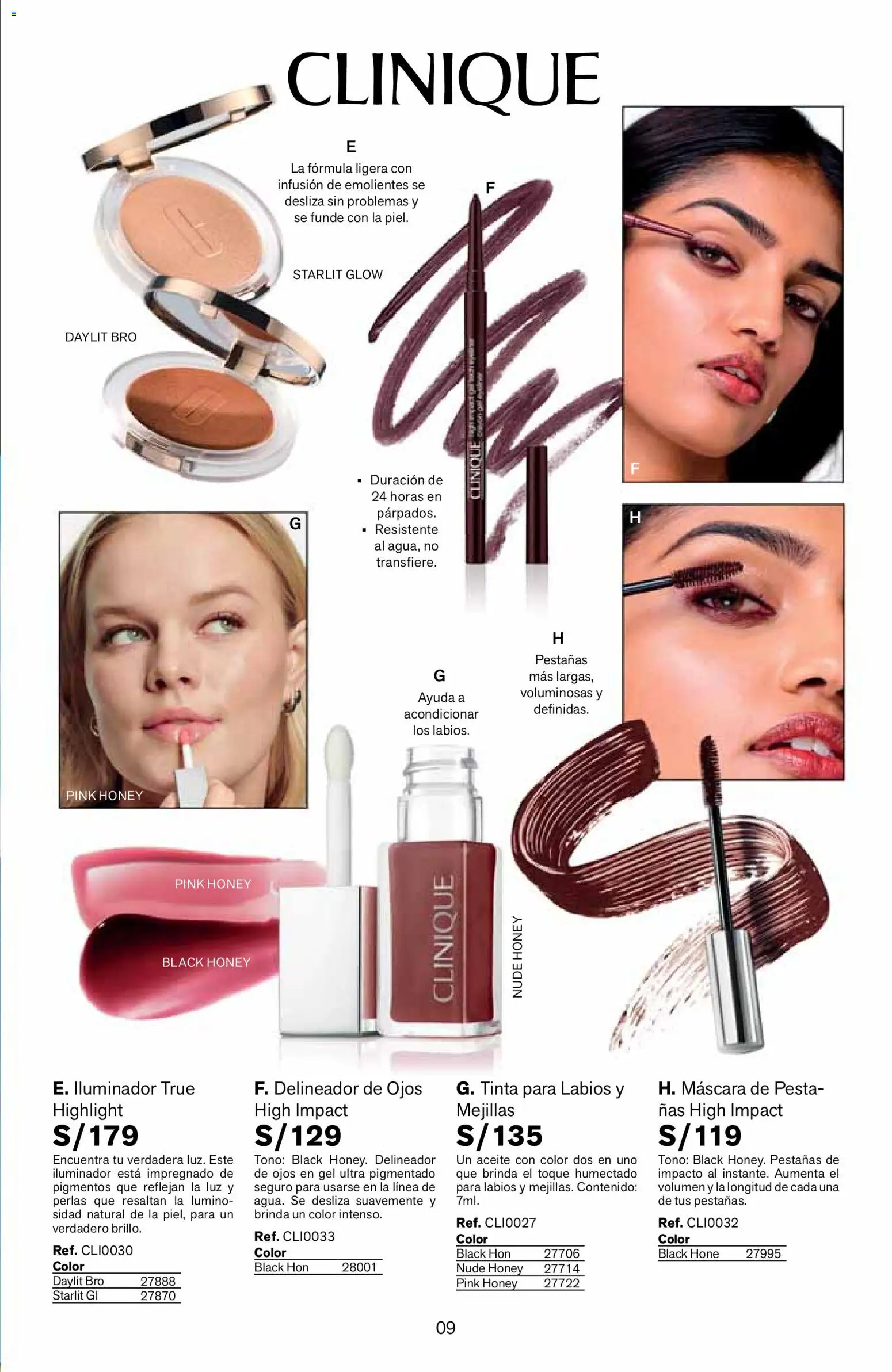 Catálogo Leonisa válido desde 04/08/2026 | Página: 9 | Productos: Máscara, Delineador de ojos, Delineador, Aceite