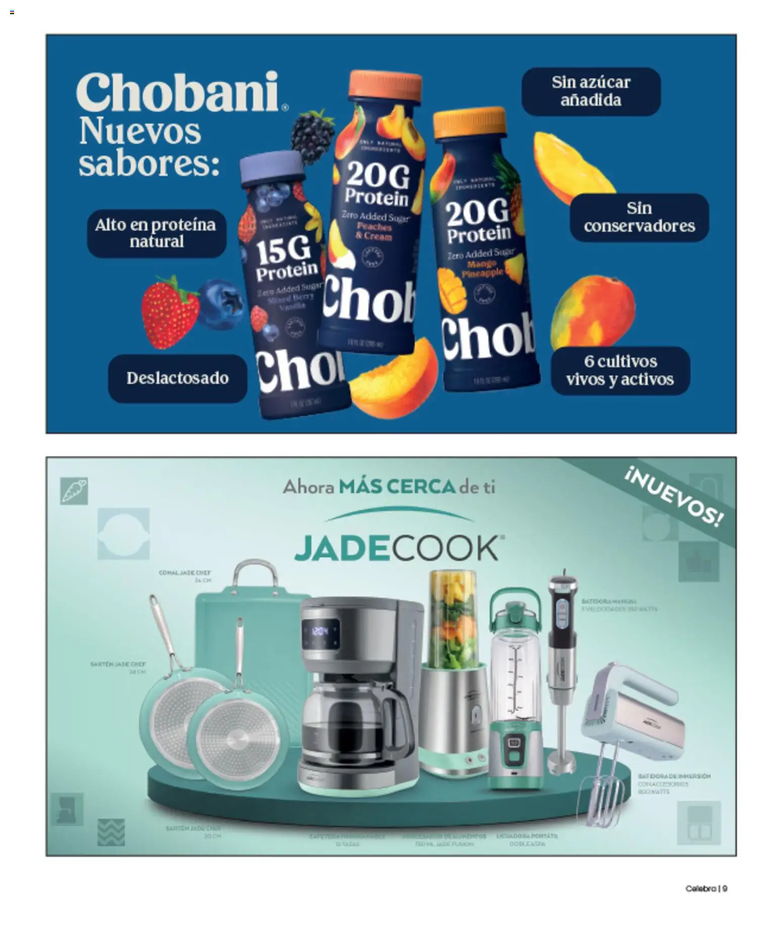 Nuevas ofertas de H-E-B válidas en toda la República Mexicana desde el 01/07/2026. ¡Encuentra las mejores ofertas en H-E-B folleto Celebra! | Página: 9 | Productos: Azúcar, Mango, Licuadora, Sartén