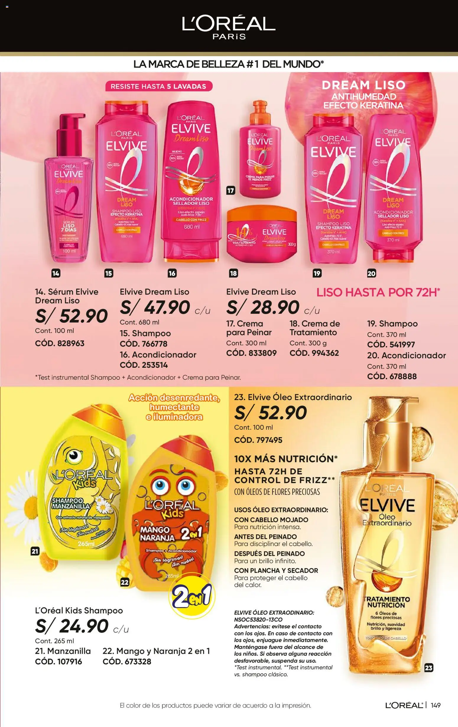 Catálogo Azzorti válido desde 31/08/2026 | Página: 155 | Productos: Acondicionador, Plancha, Crema, Flores