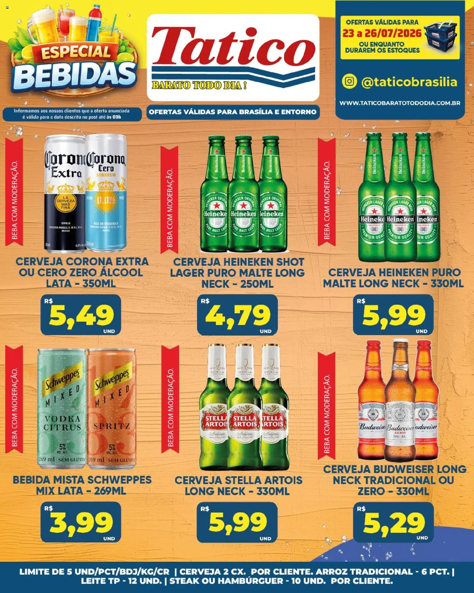 Tatico Folheto - válido de 27/07/2026 | Página: 48 | Produtos: Cerveja, Cerveja Heineken, Hambúrguer, Vodka