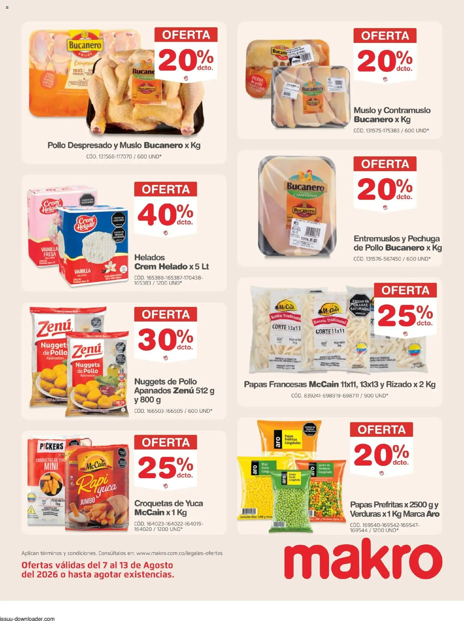 Makro revista - valida desde el 07/08/2026 | Página: 4 | Productos: Fresa, Verduras, Papas, Croquetas