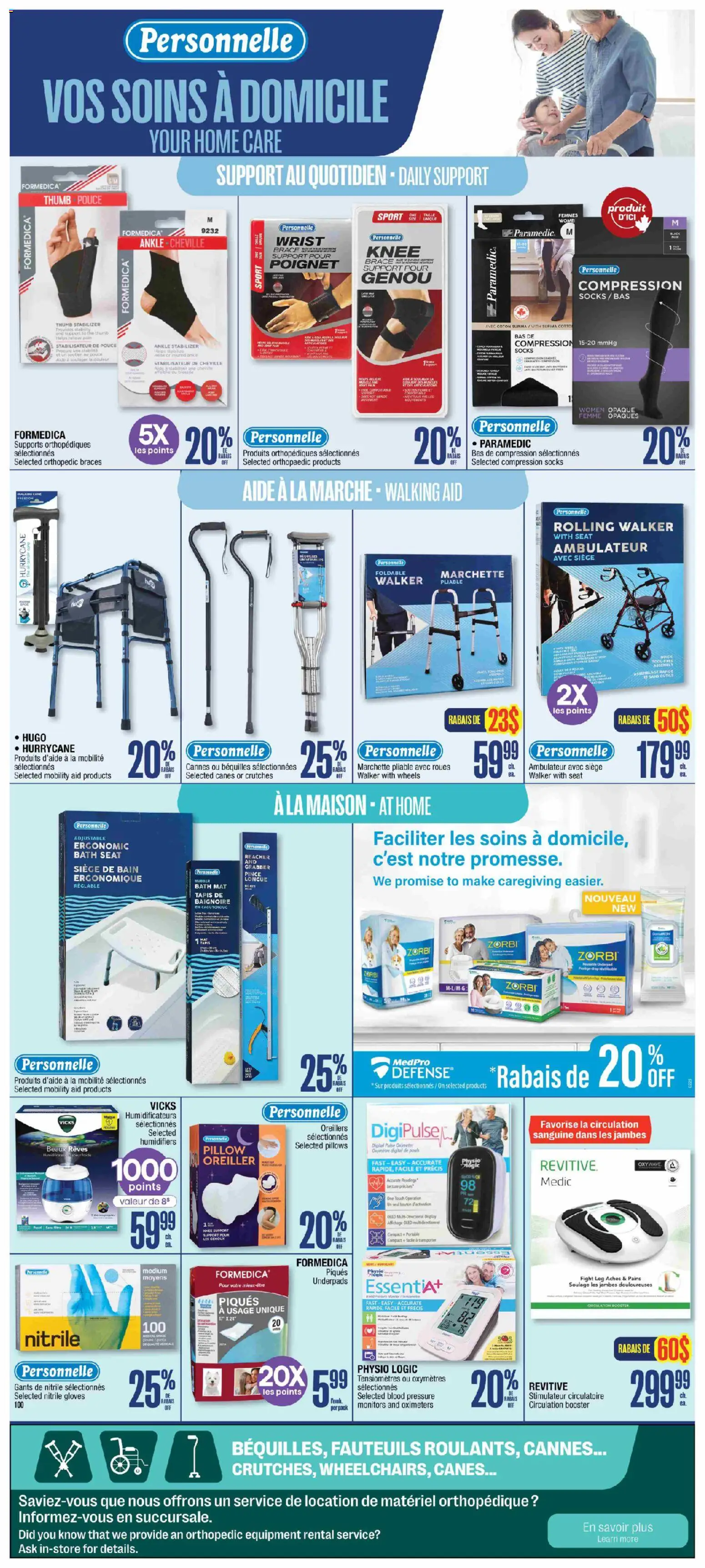 Jean Coutu flyer valid from Oct 1, 2026 | Page: 10 | Products: Gloves, Knee, Pillow, Bath