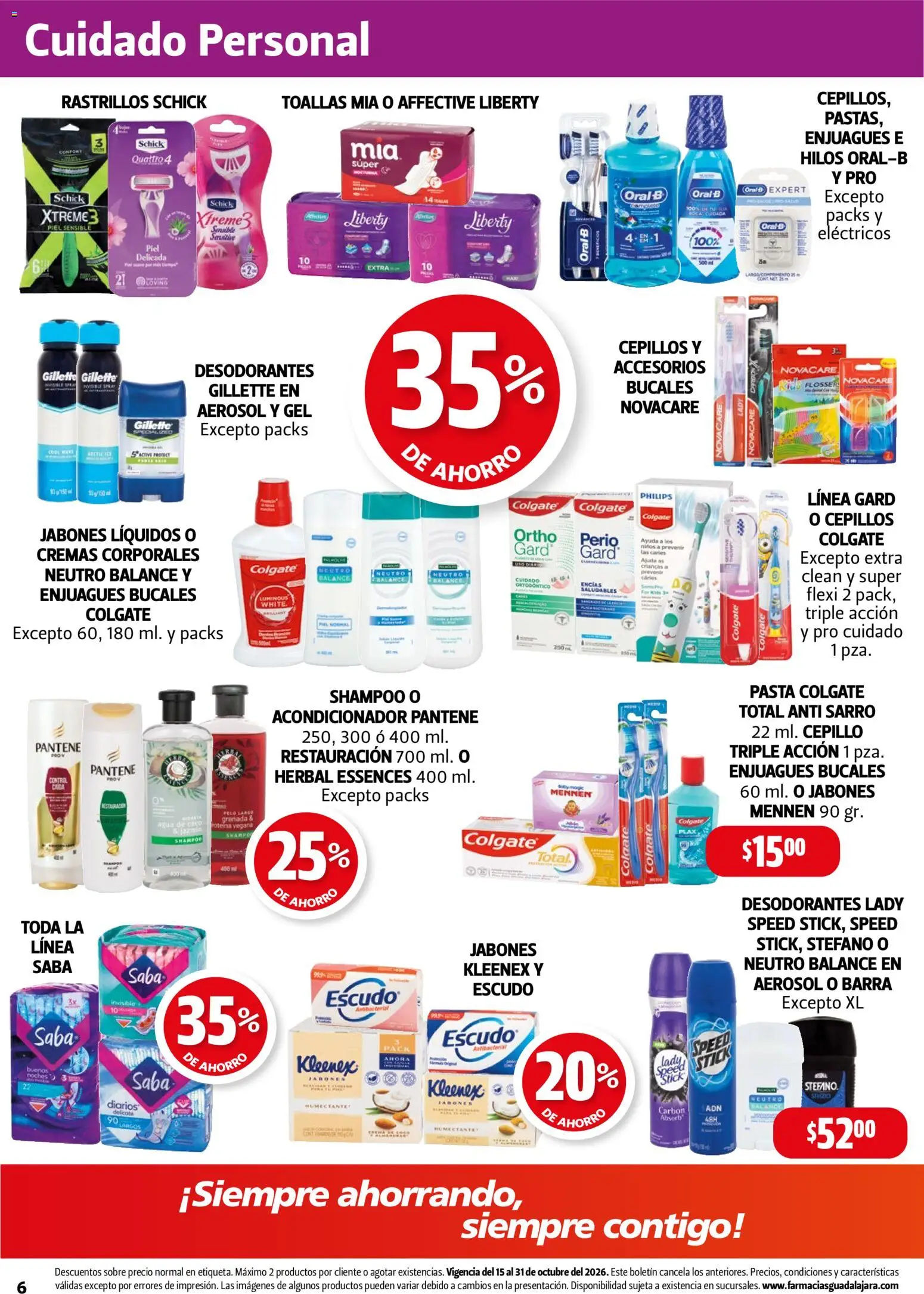 Nuevas ofertas de Farmacia Guadalajara válidas en toda la República Mexicana desde el 15/10/2026. ¡Encuentra las mejores ofertas en Farmacia Guadalajara catálogo! | Página: 6
