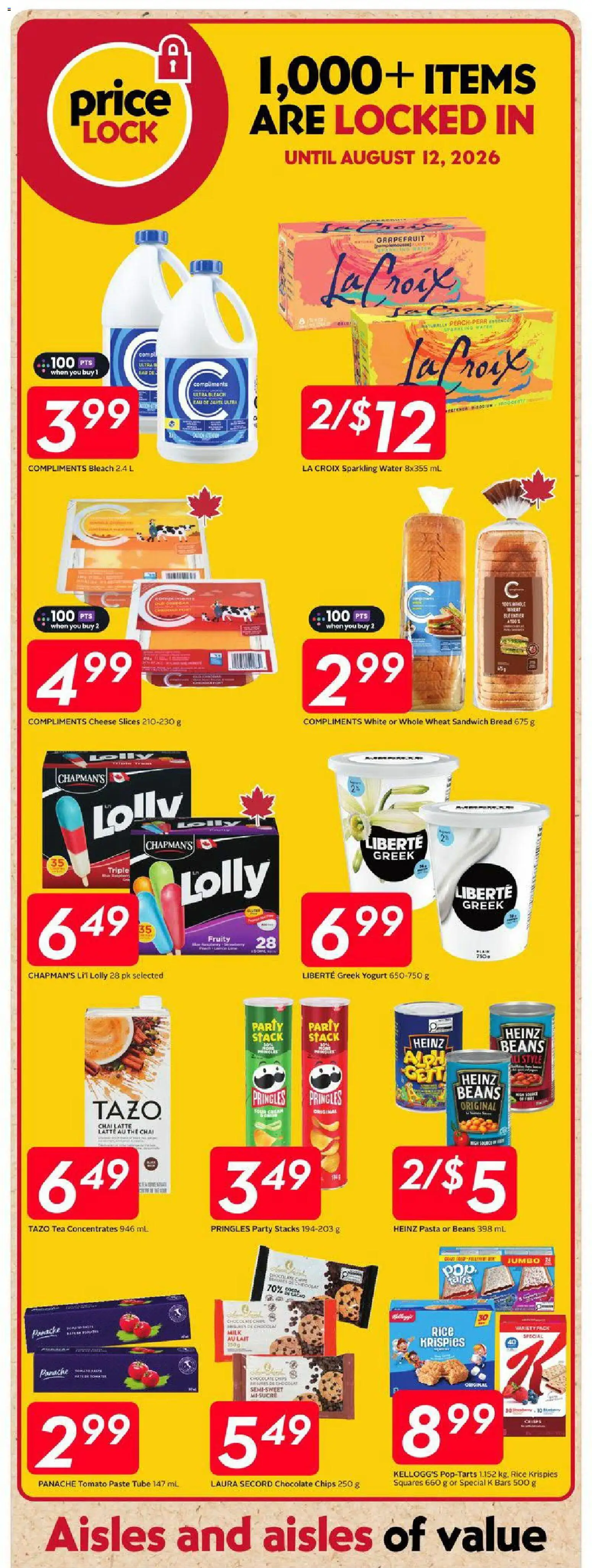 Safeway flyer valid from Jul 9, 2026 | Page: 16 | Products: Rice, Tea, Chips, Milk