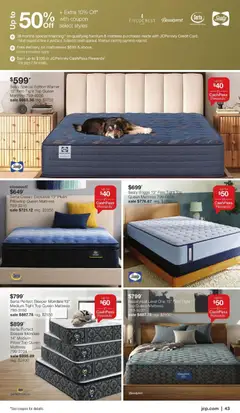 Preview of JCPenney weekly ads valid from 09/28/2026 | Page: 42 | Products: Mattress, Pillow