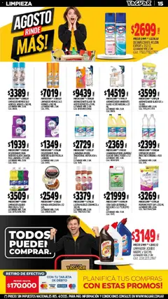 Vista previa Yaguar catálogo válido desde el 24/08/2026 | Página: 15 | Productos: Lavandina, Cera, Limpiador, Canasta