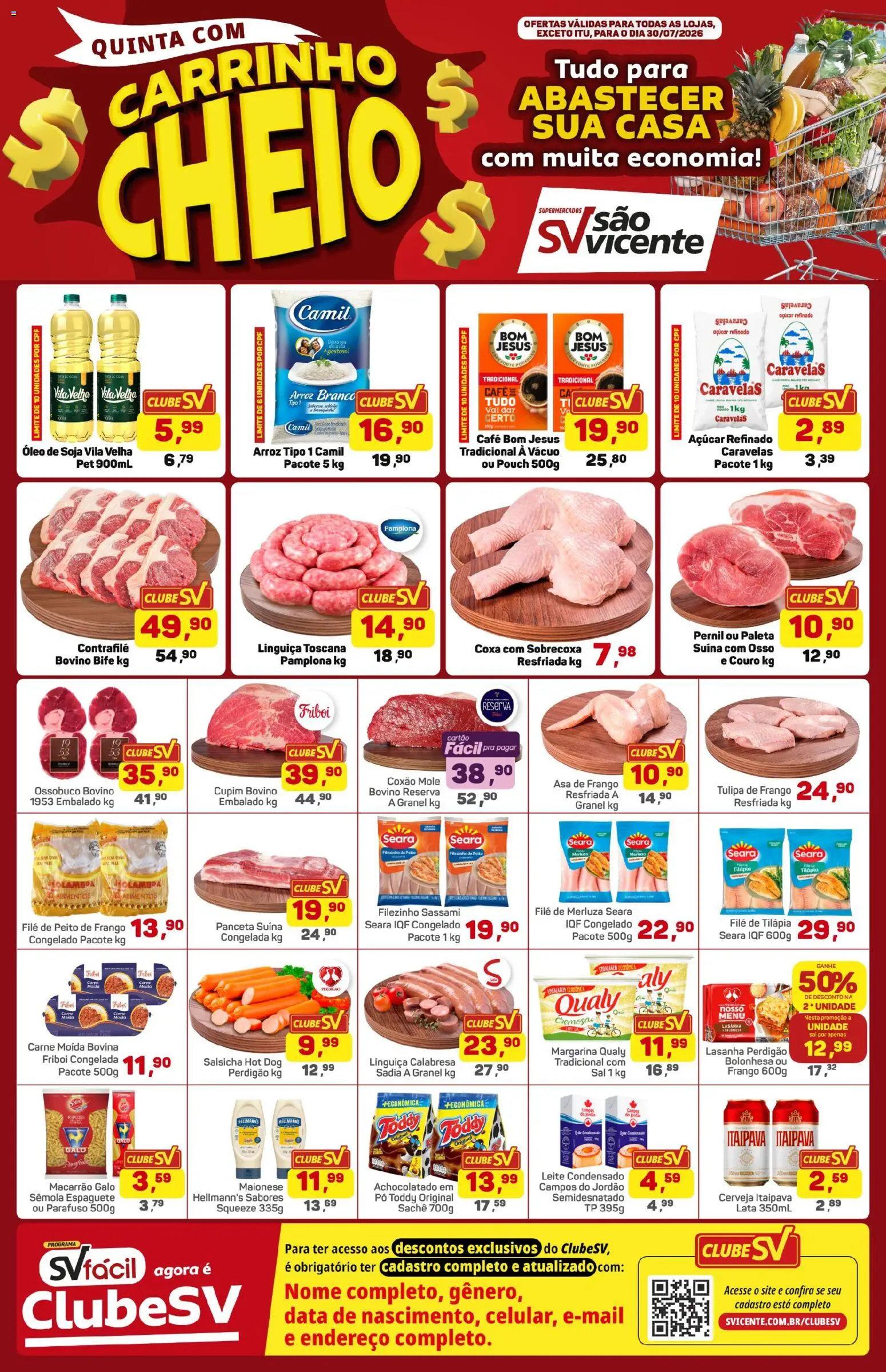 Supermercados São Vicente Folheto - válido de 30/07/2026 | Página: 1