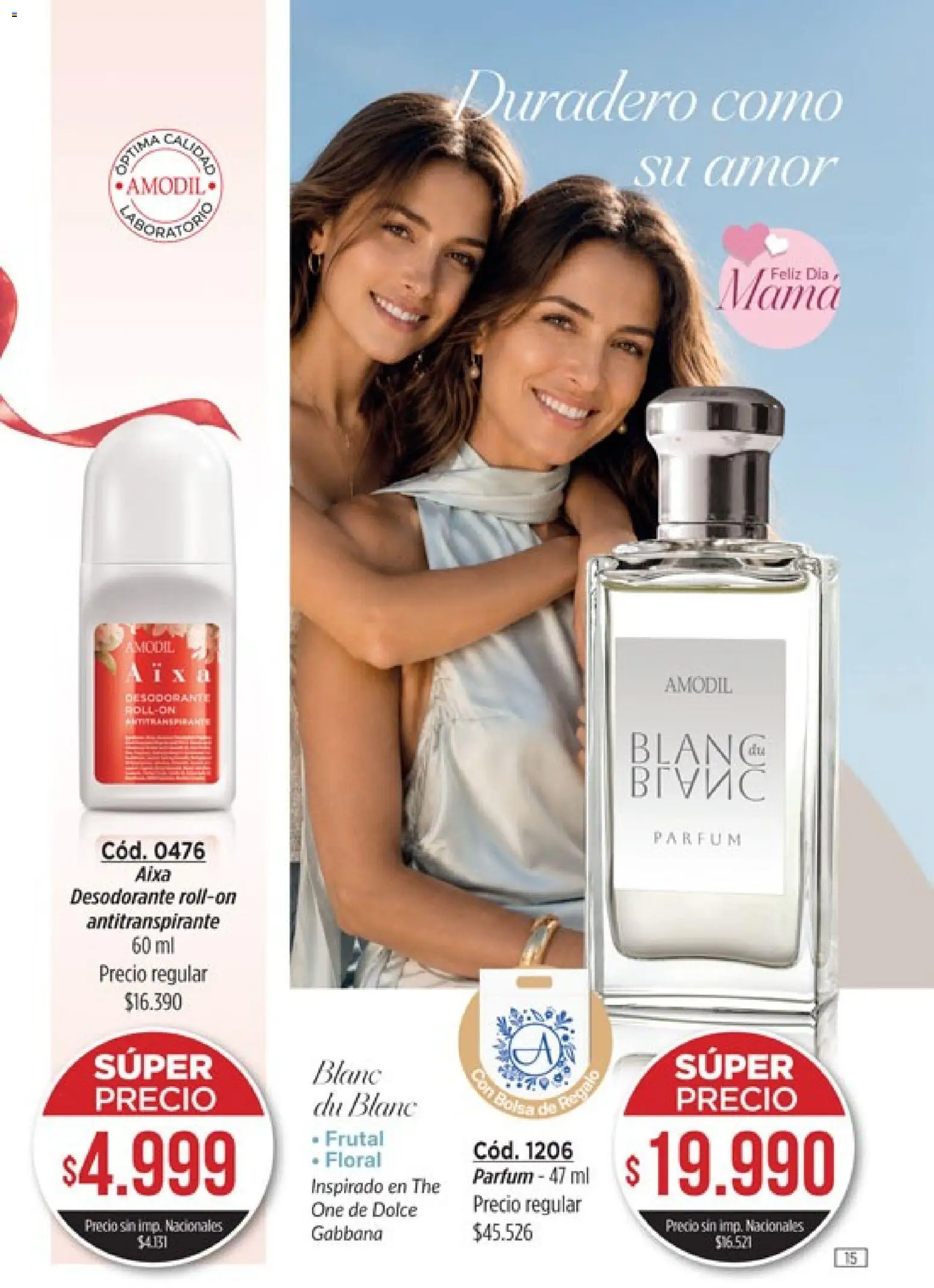 Catálogo Amodil Campaña 14 │ válido desde el 07/08/2026 | Página: 15 | Productos: Desodorante, Antitranspirante