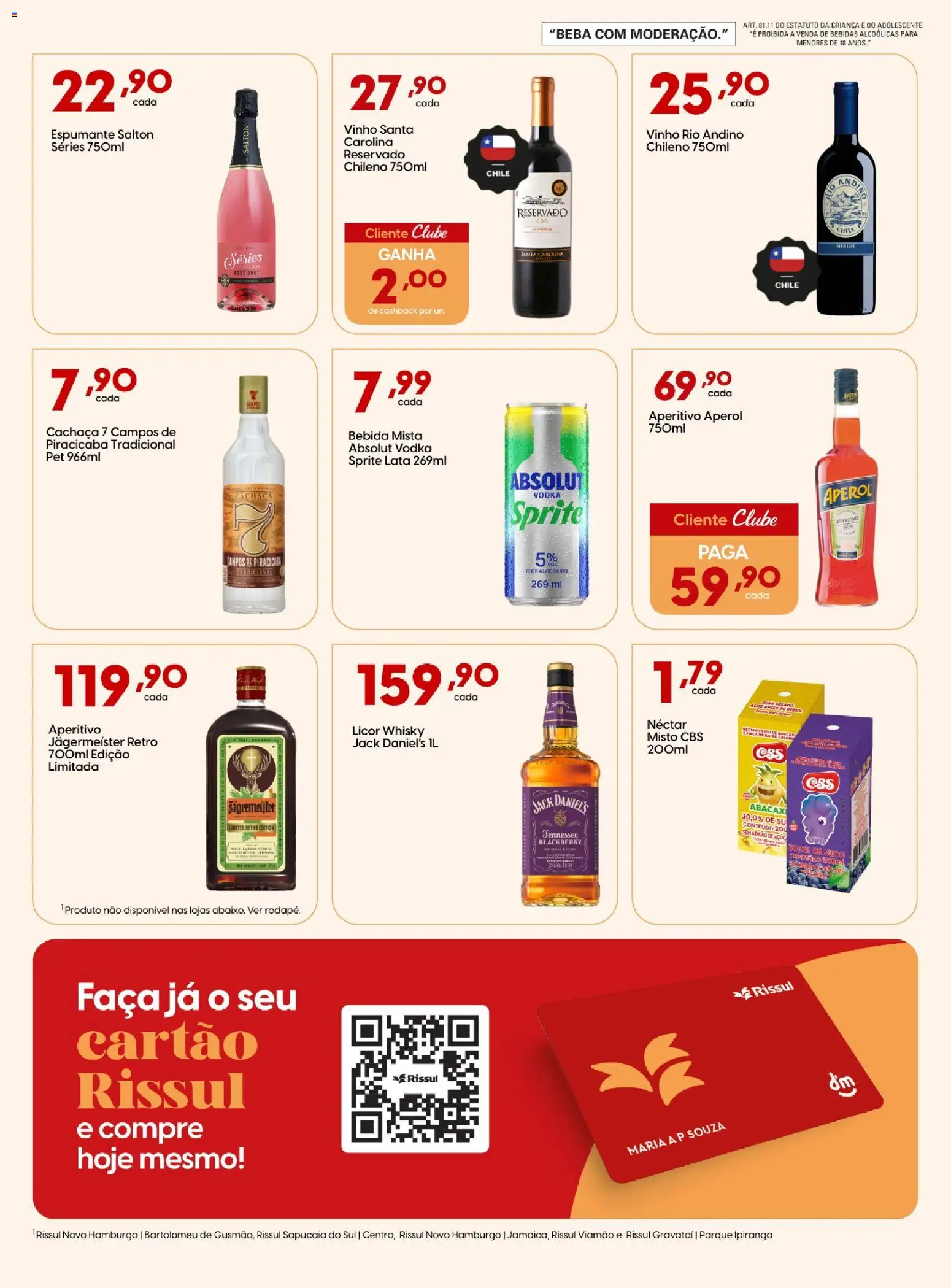 Rissul Folheto - válido de 10/09/2026 | Página: 12 | Produtos: Espumante, Licor, Mesa, Rodapé