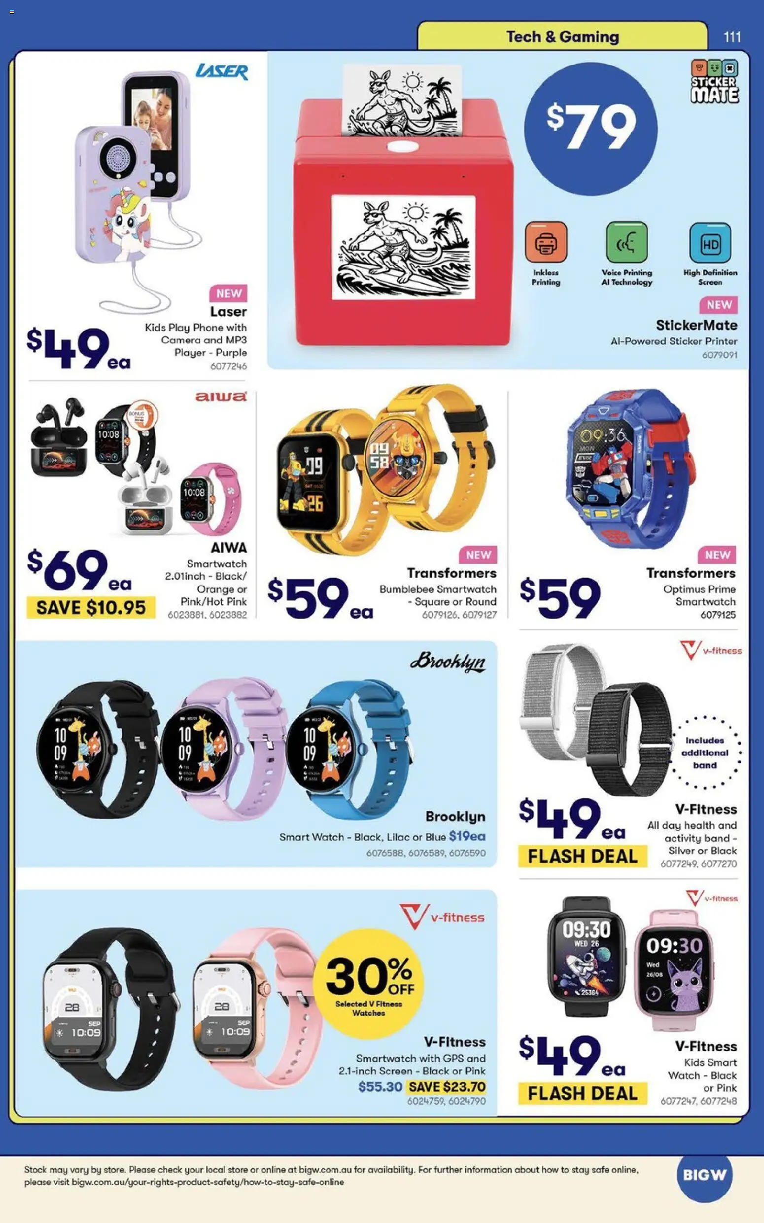 Big W catalogue - valid from 09.06.2026 | Page: 111 | Products: Phone, Printer, Camera, Screen